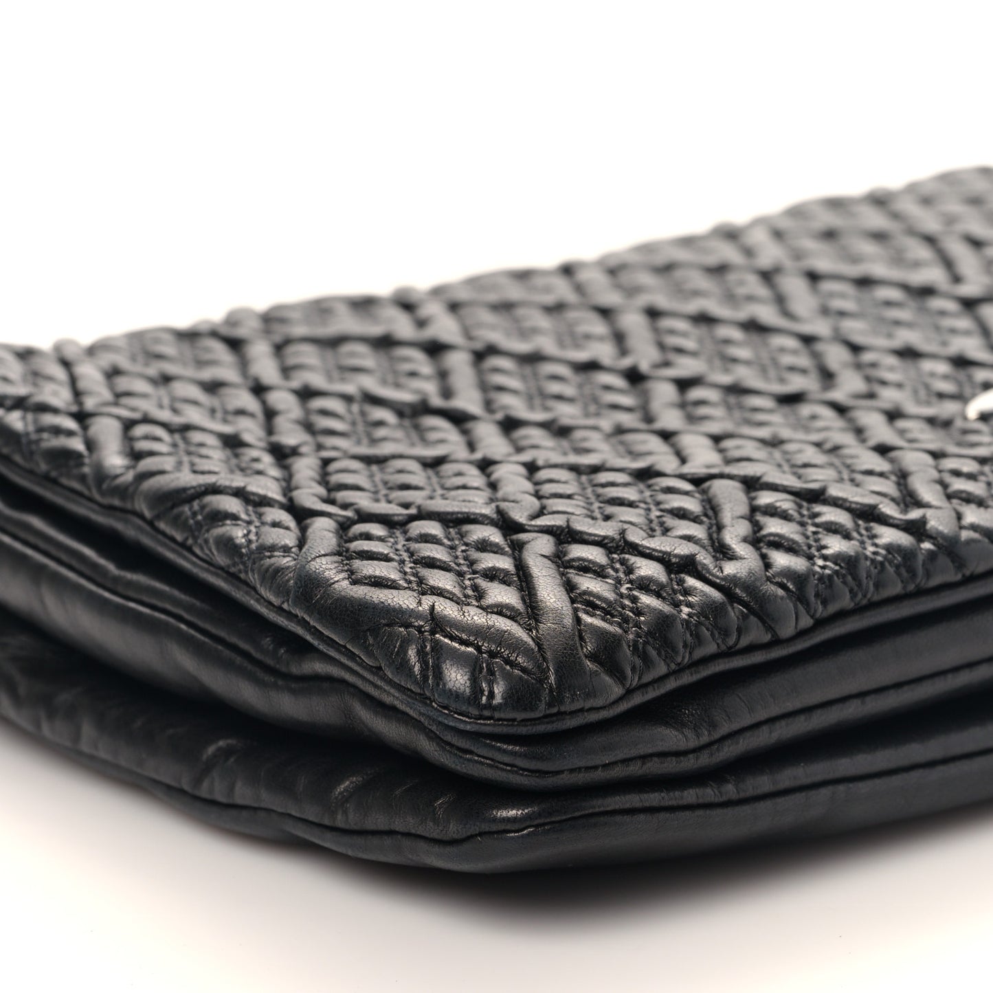 Lambskin Astrakan Single Flap Black