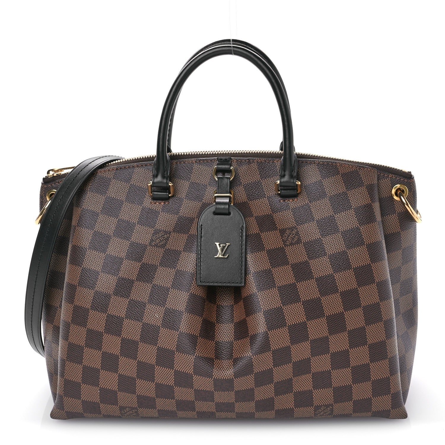 Louis Vuitton Damier Ebene Odeon Tote MM Black 1 of 13