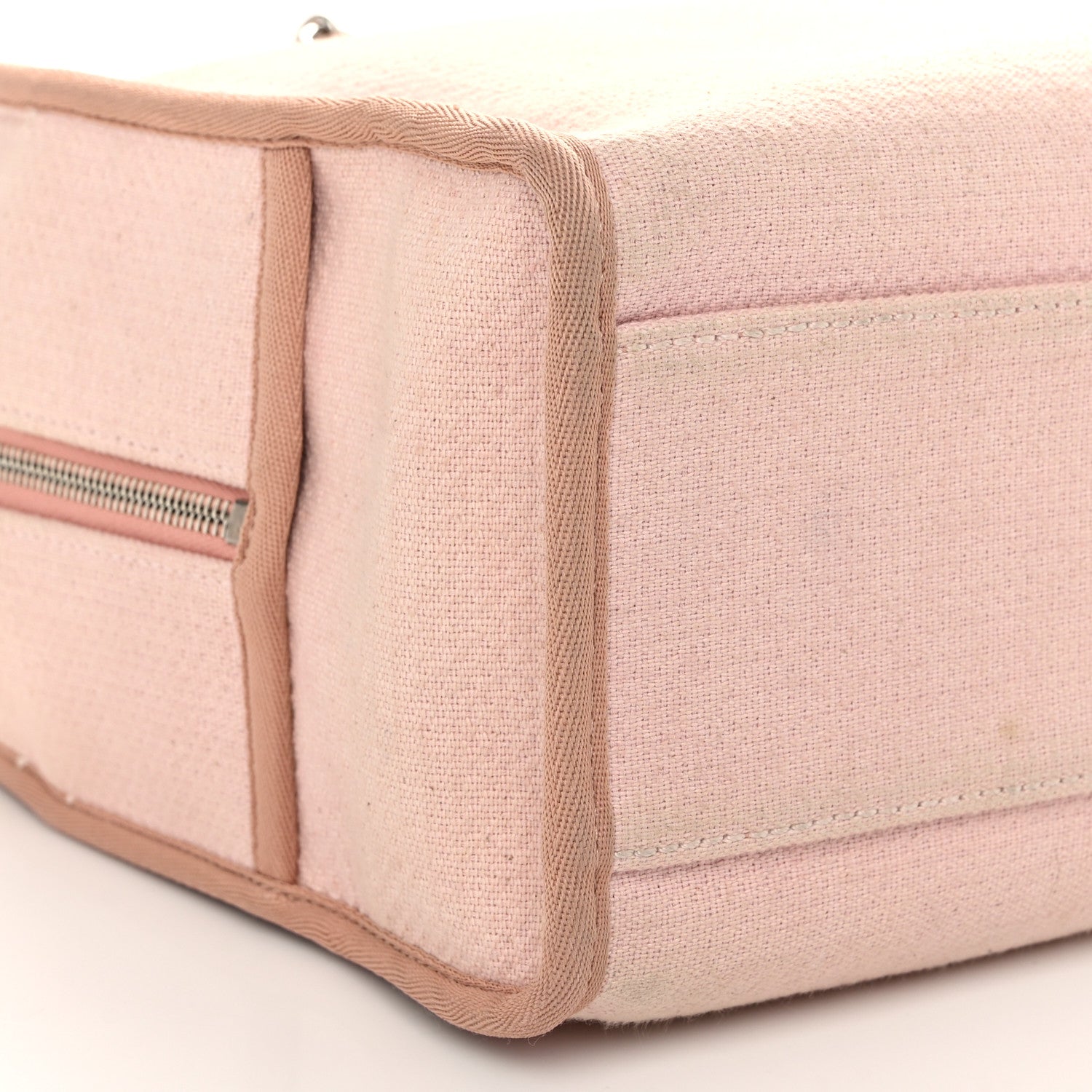 Chanel Canvas Deauville Bowling Bag Light Pink 9 of 10