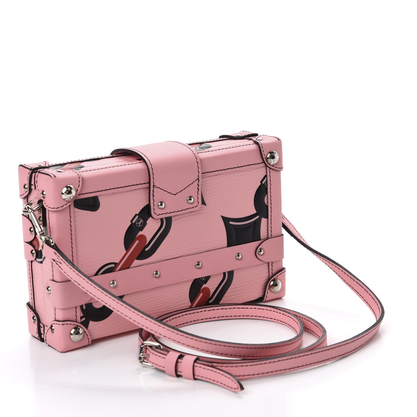Epi Chain Flower Petite Malle Pink