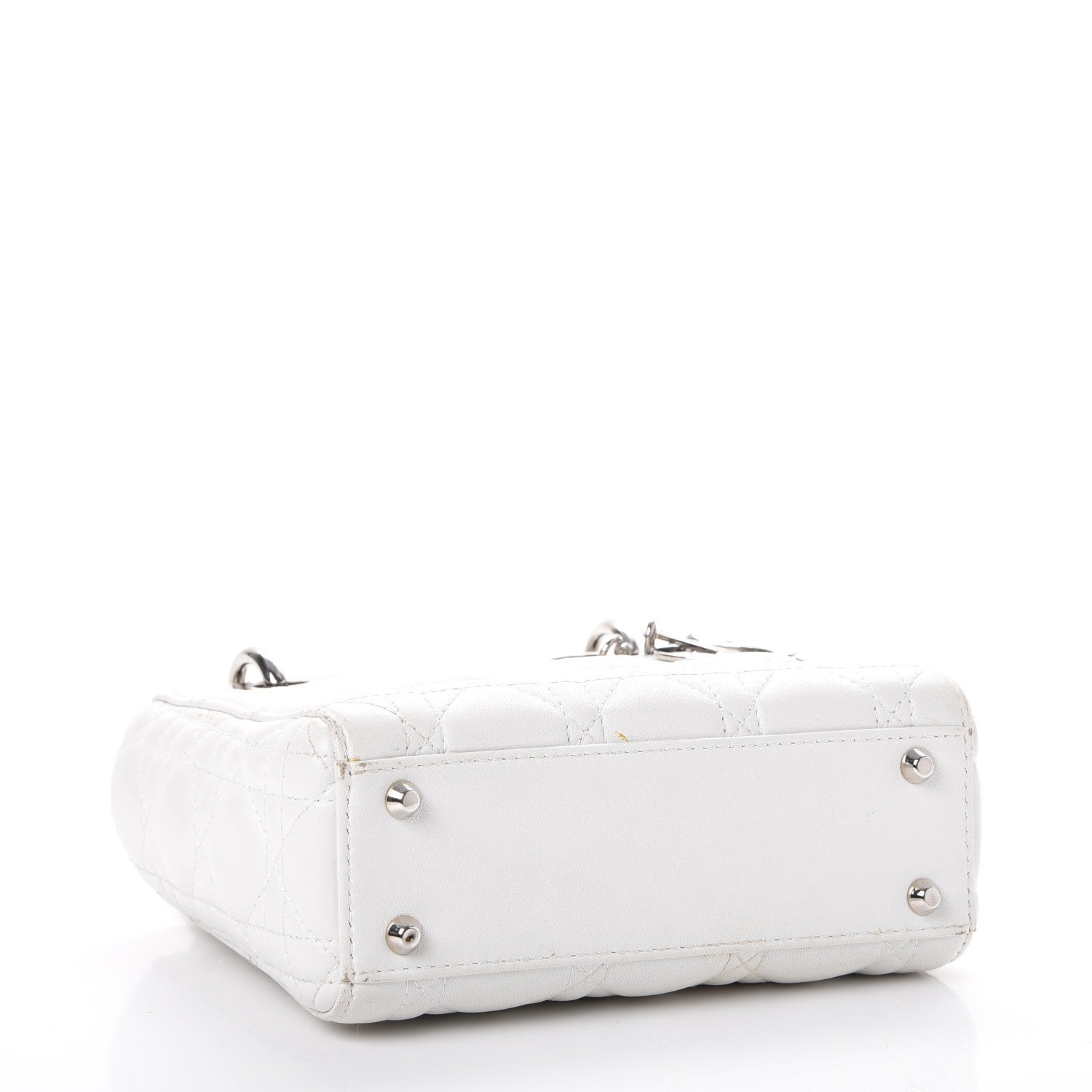 Christian Dior Lambskin Cannage Mini Lady Dior White 4 of 18
