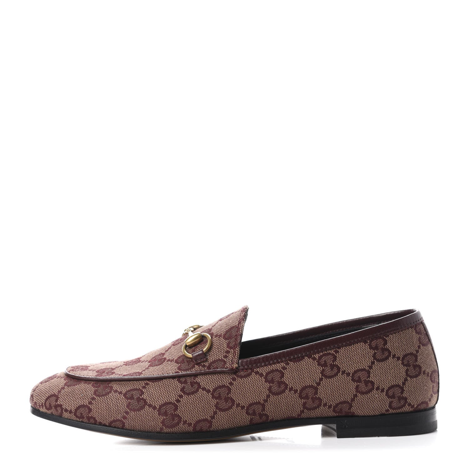 Gucci GG Monogram Canvas Loafers Size 9 Gucci New Canvas GG Monogram Malaga Kid Horsebit Womens  main image 4