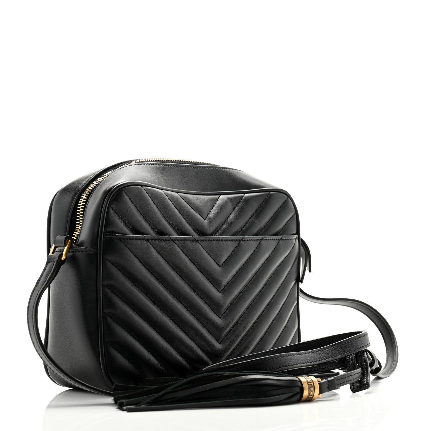Saint Laurent Calfskin Matelasse Monogram Lou Camera Bag Black 3 of 13