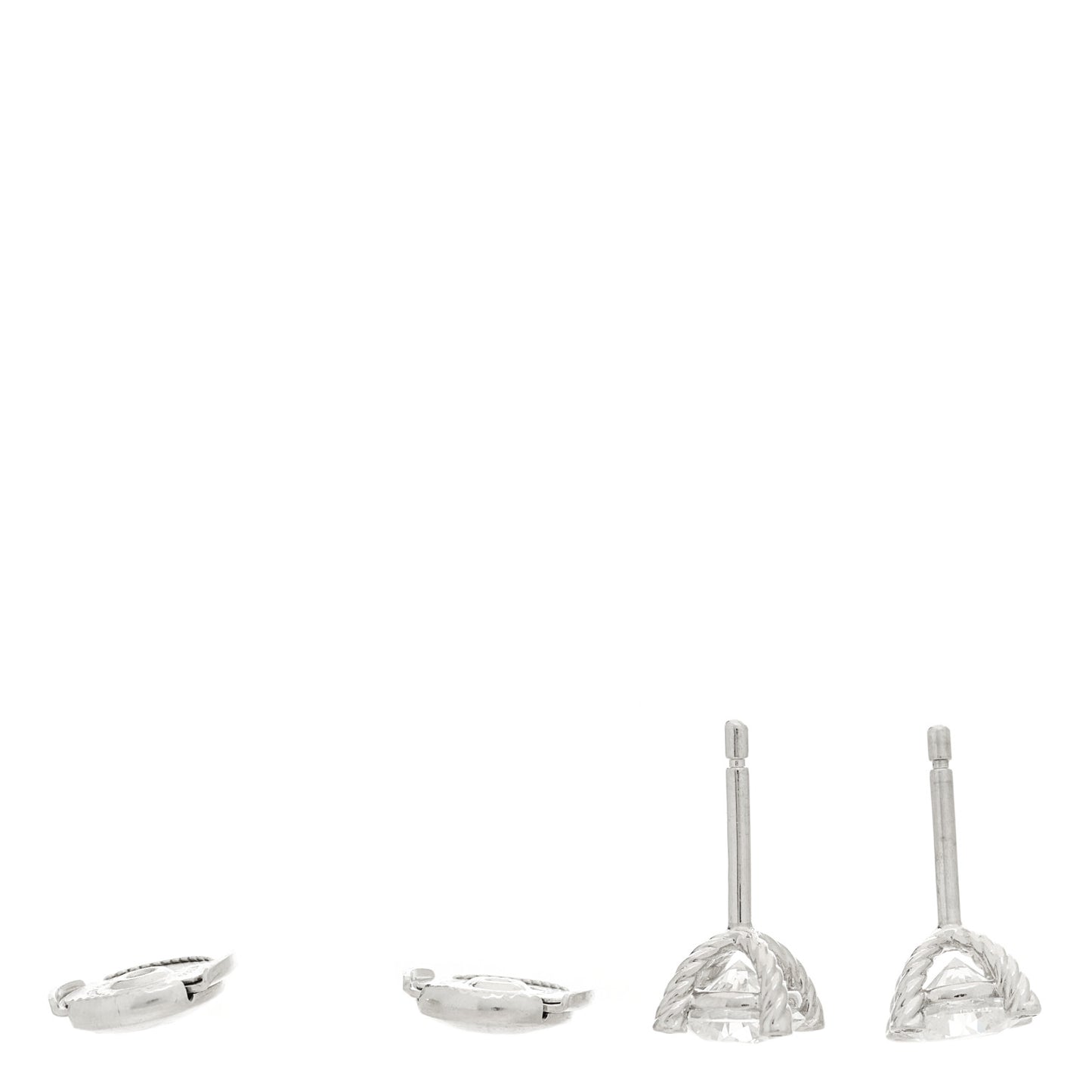 Platinum Diamond 1.49ctw Solitaire Stud Earrings