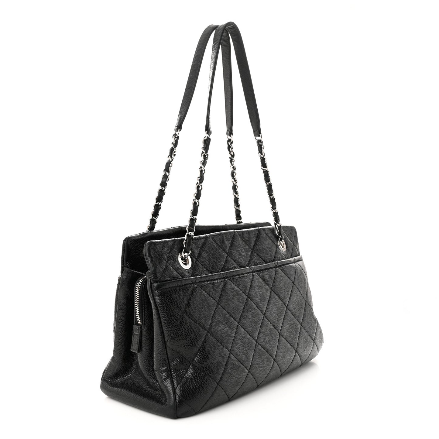 Caviar Quilted CC Timeless Soft Tote Black