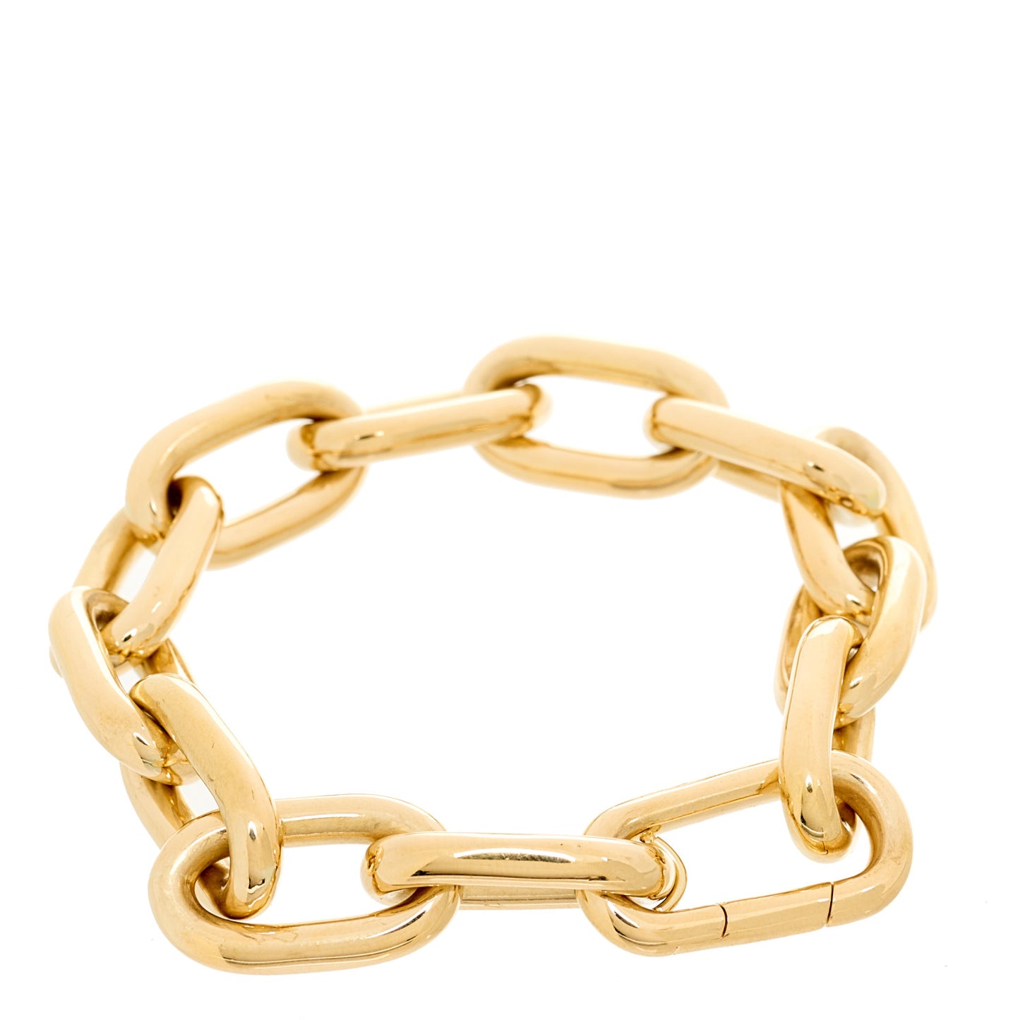 18K Yellow Gold Chunky Paper Clip Bracelet