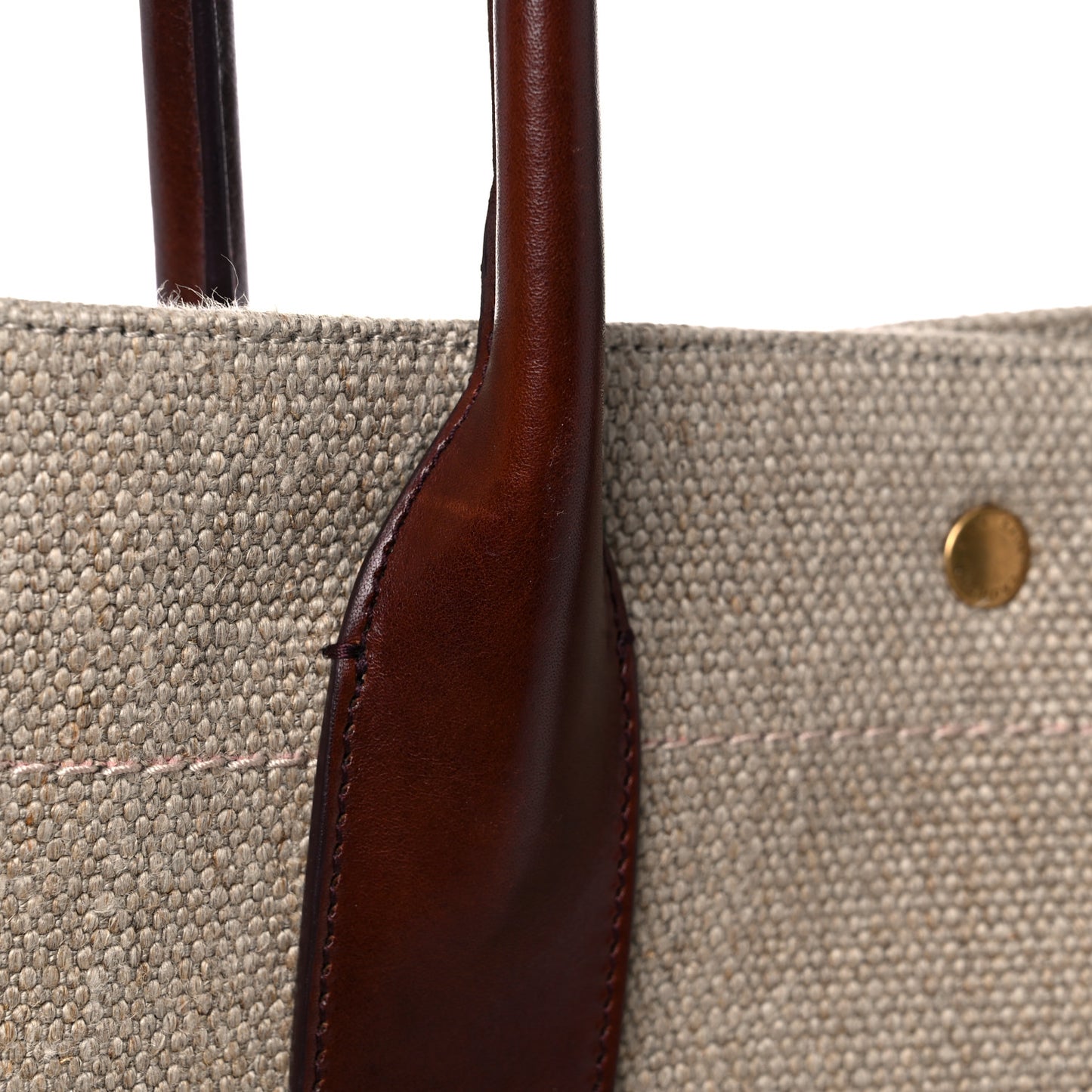 Linen Calfskin Rive Gauche Tote Natural