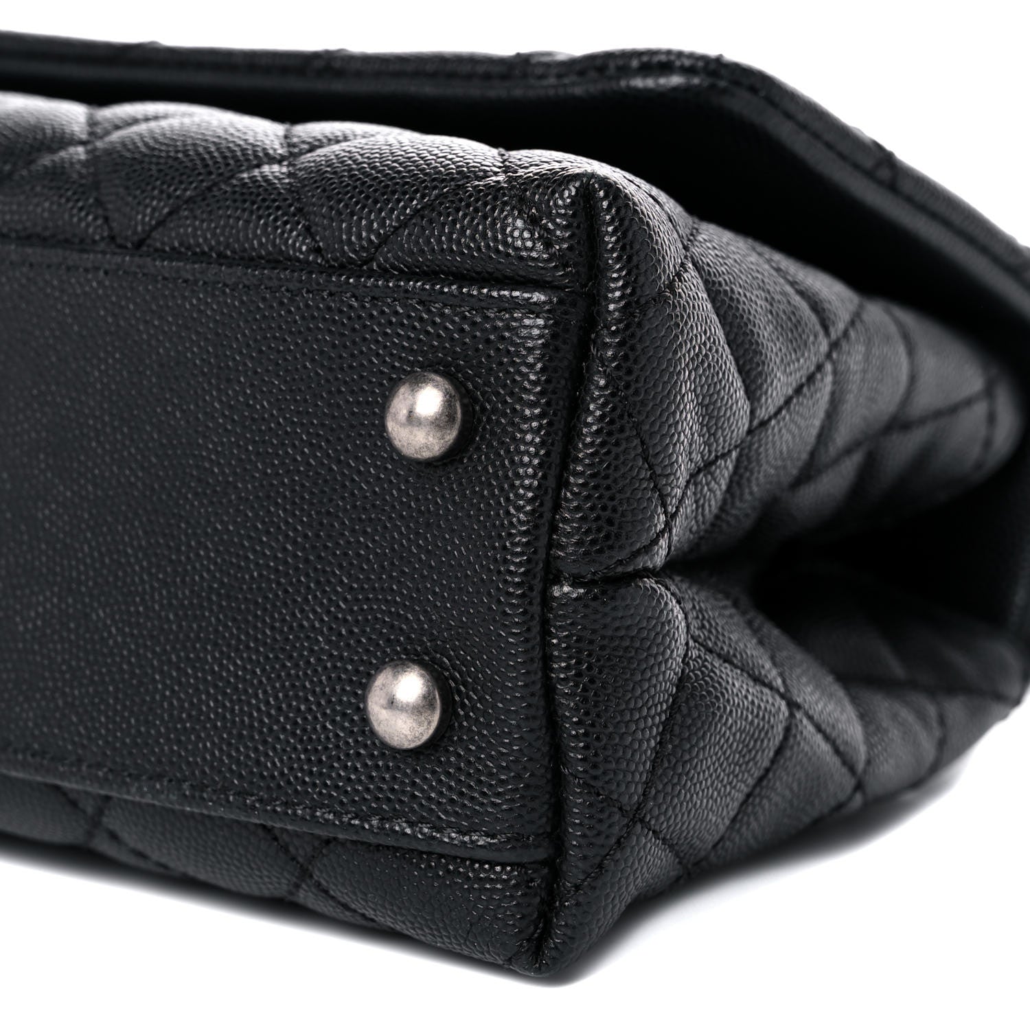 Chanel Caviar Lizard Embossed Quilted Mini Coco Handle Flap Black 9 of 9