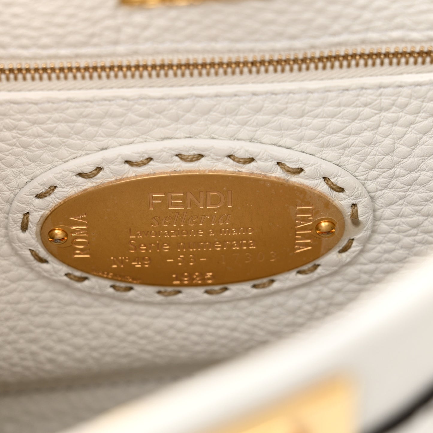Cuoio Romano Selleria Mini Peekaboo Iconic Satchel White