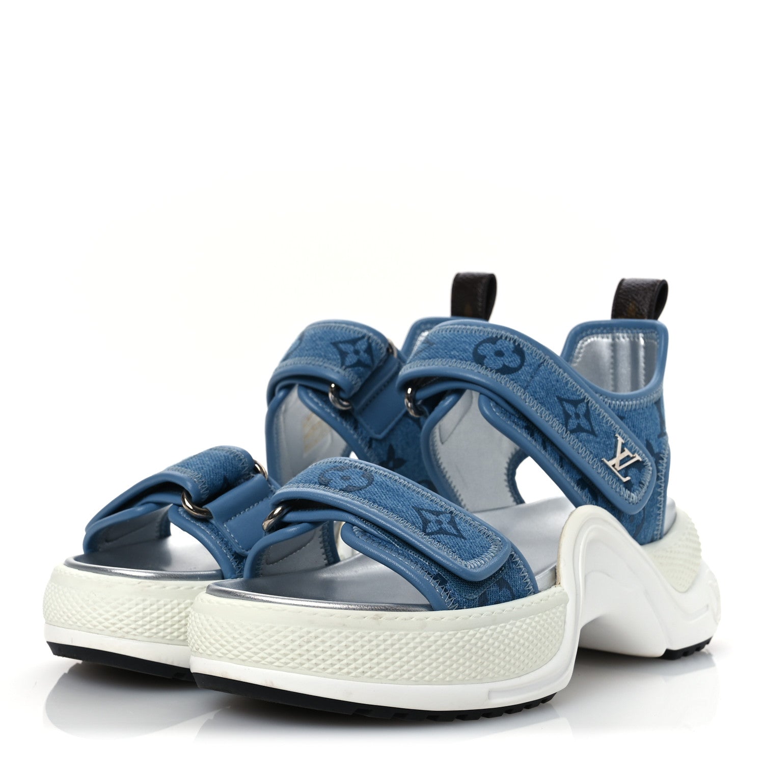 Louis Vuitton Monogram Denim LV Archlight Sandal 35.5 Denim Blue 4 of 11