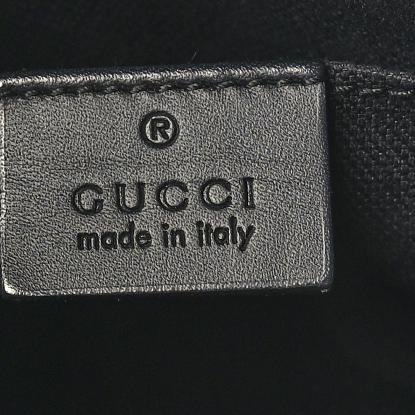 GG Supreme Monogram Selleria Calfskin Web New Web Cosmetic Case Black