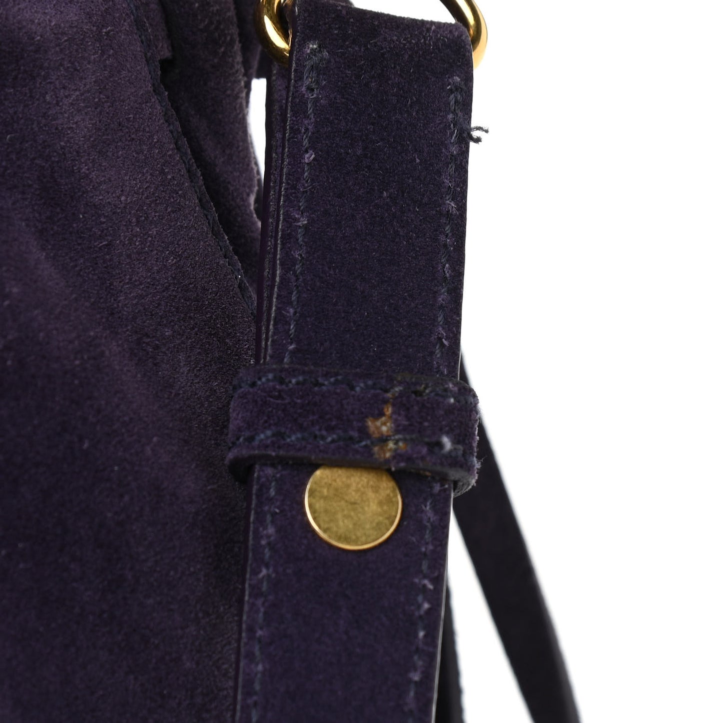 Suede Top Handle Satchel Purple