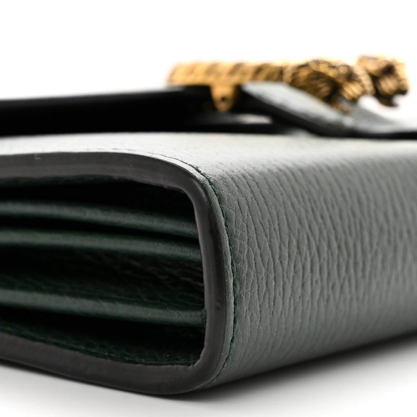 Calfskin Garden Dionysus Chain Wallet Emerald