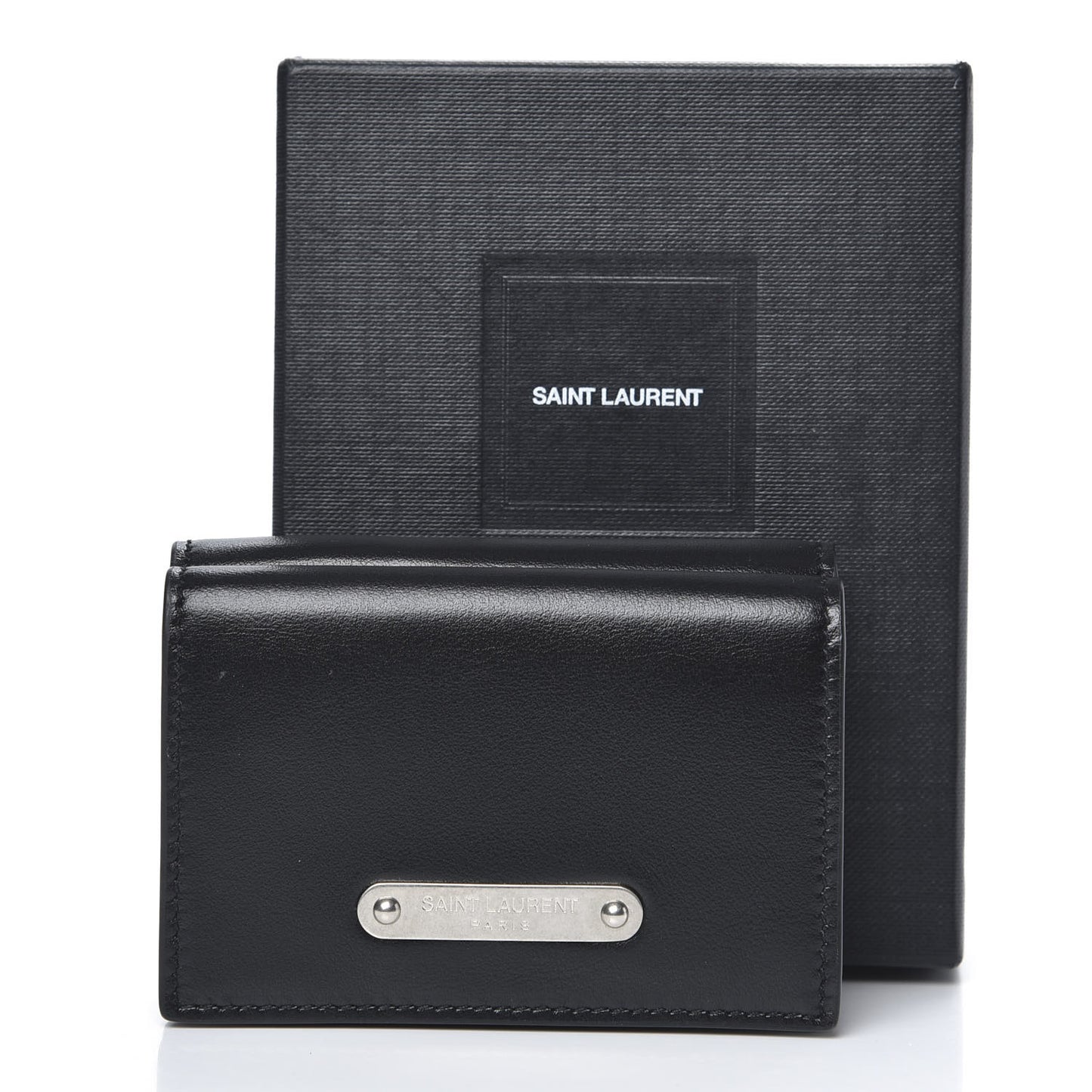 Smooth Calfskin Business Card Case Black