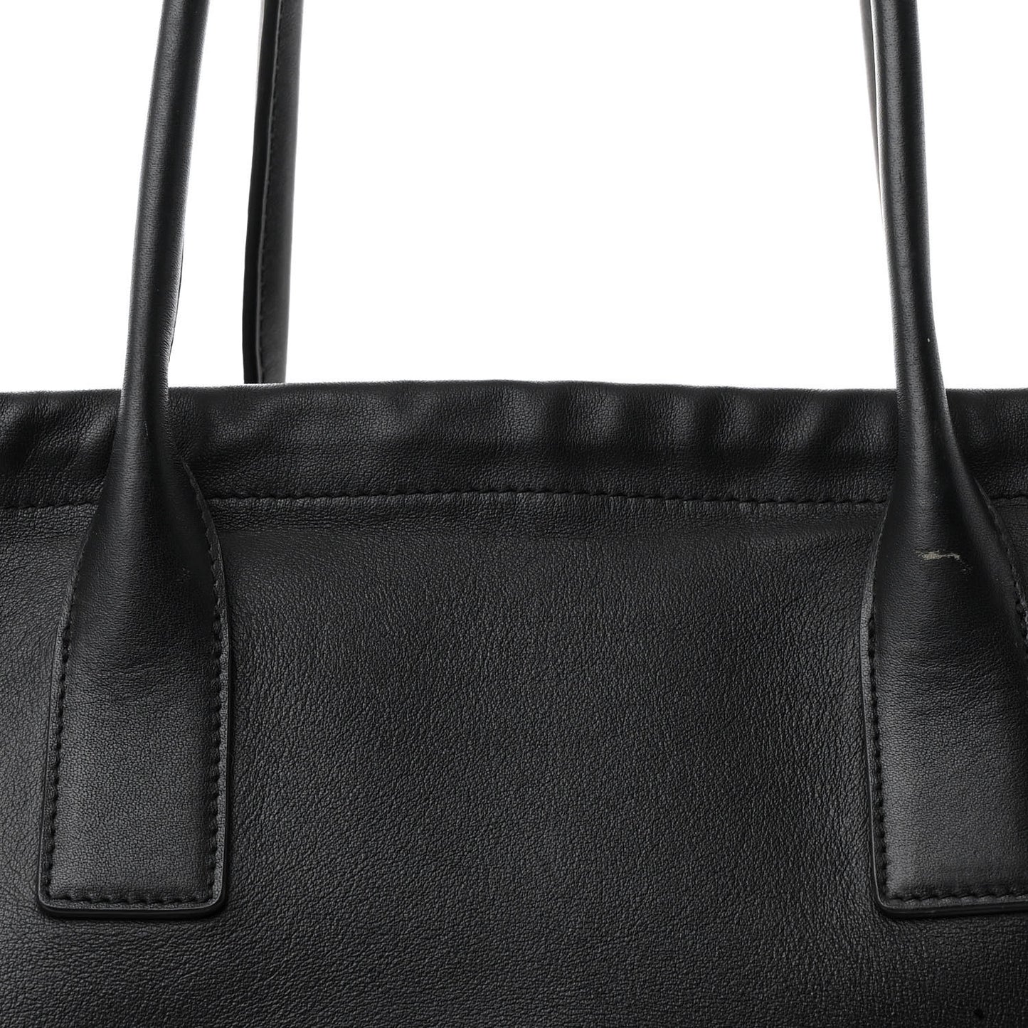 Smooth Calfskin Cuir Triomphe Cabas Drawstring Black