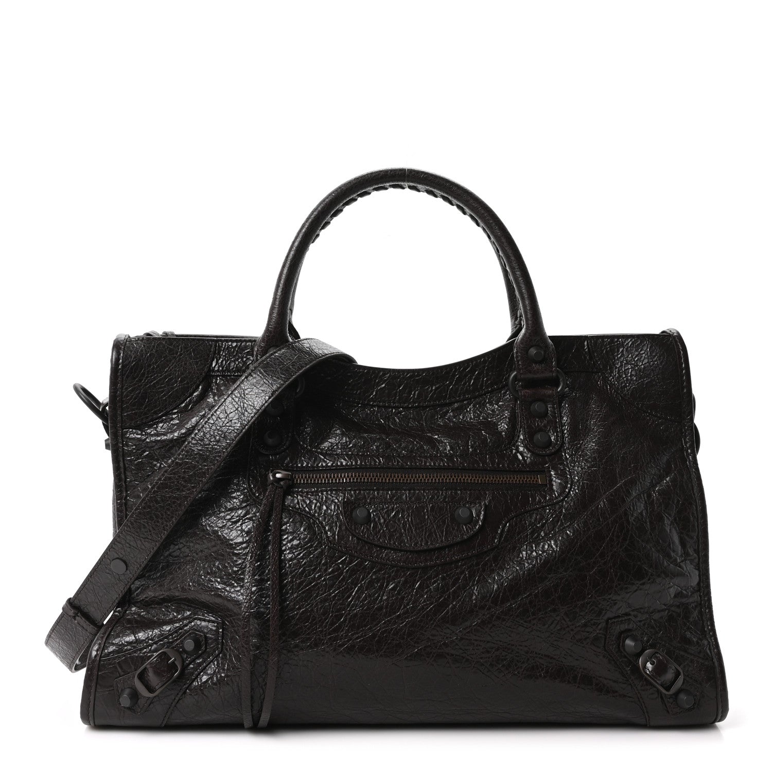 Balenciaga Agneau Arena Classic Hardware Medium Le City Espresso