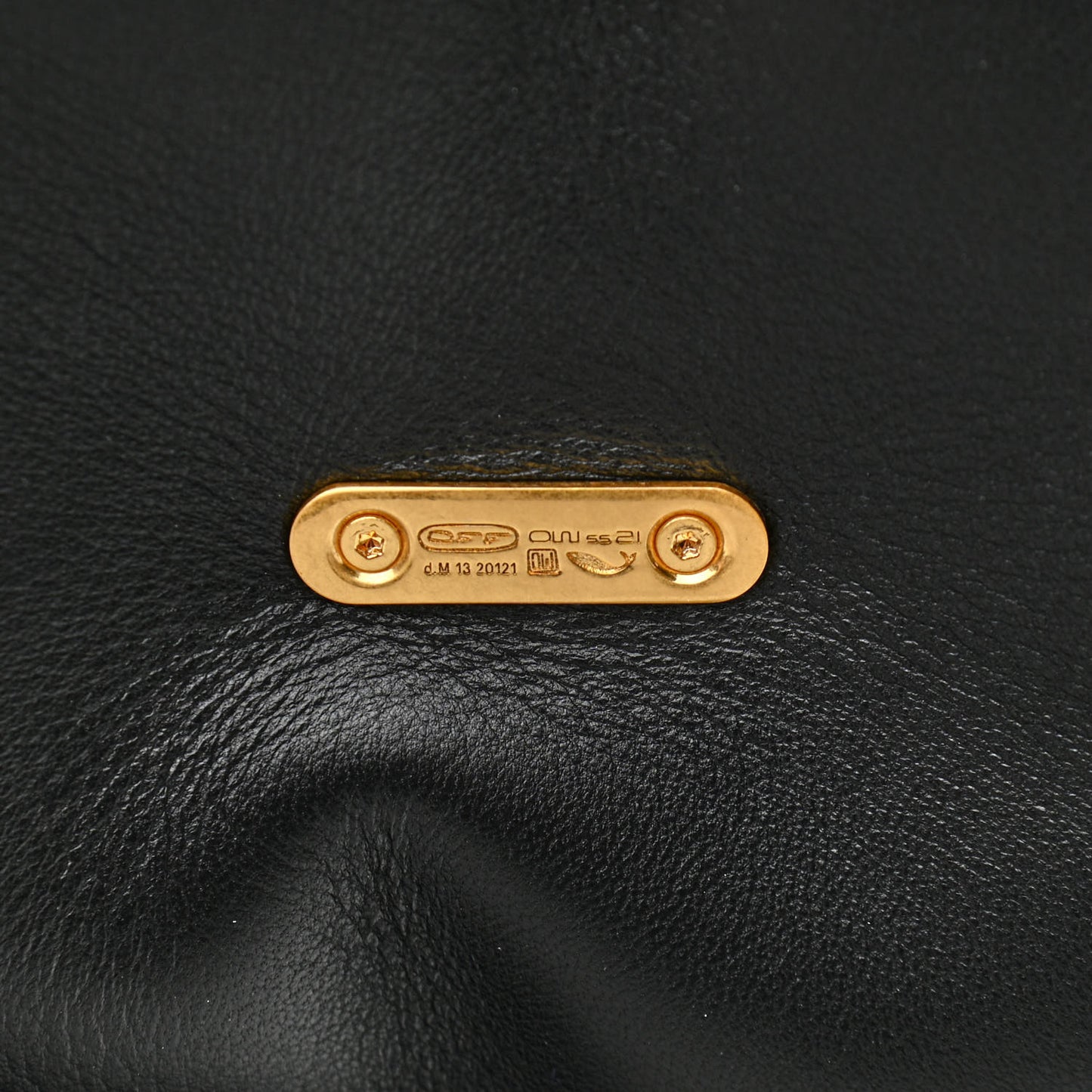 Calfskin Slouchy Nailed Clutch Black