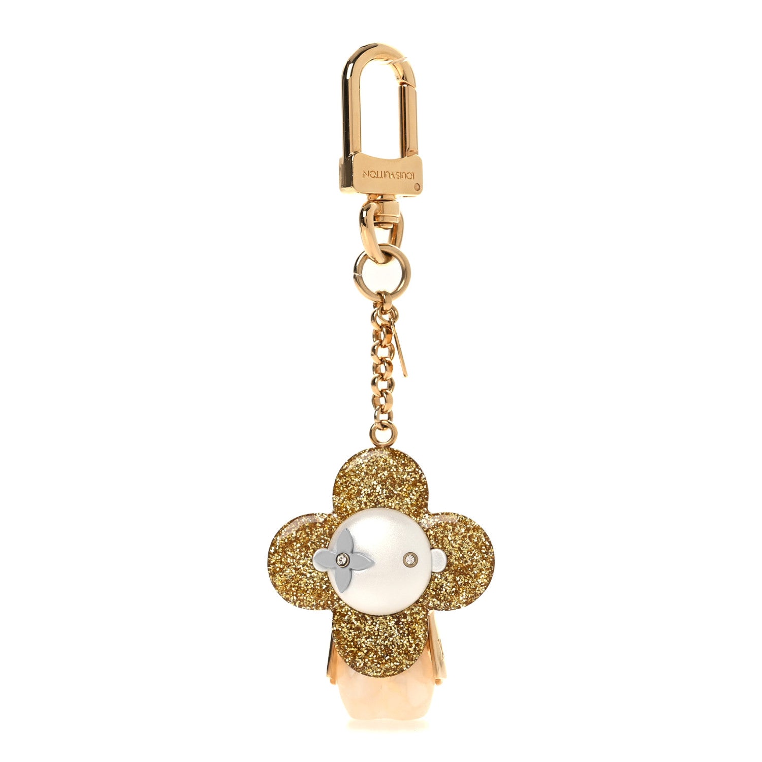 Louis Vuitton Strass Vivienne Porte Cles Charm Key Holder Gold
