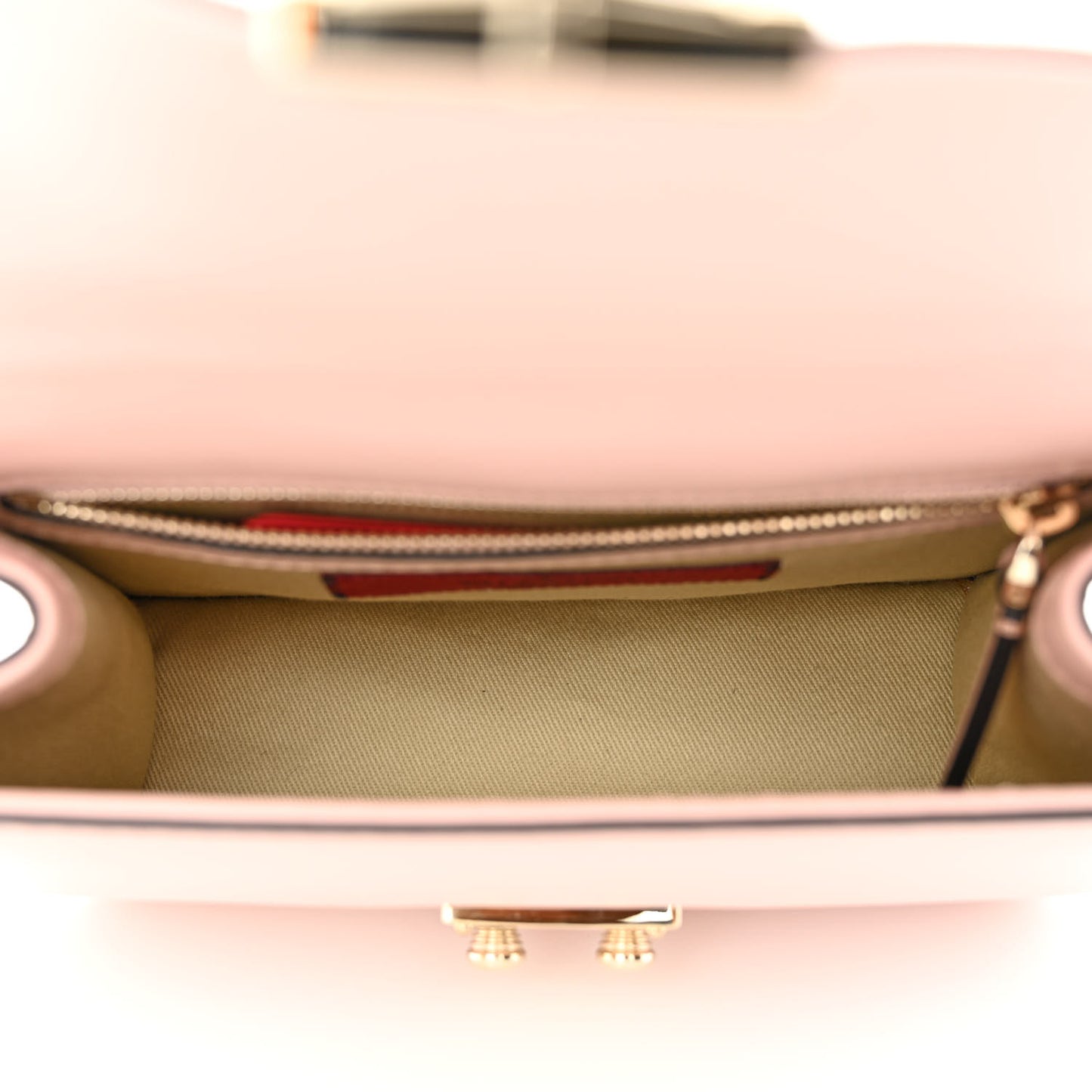 Vitello Small Glam Lock Rockstud Flap Poudre