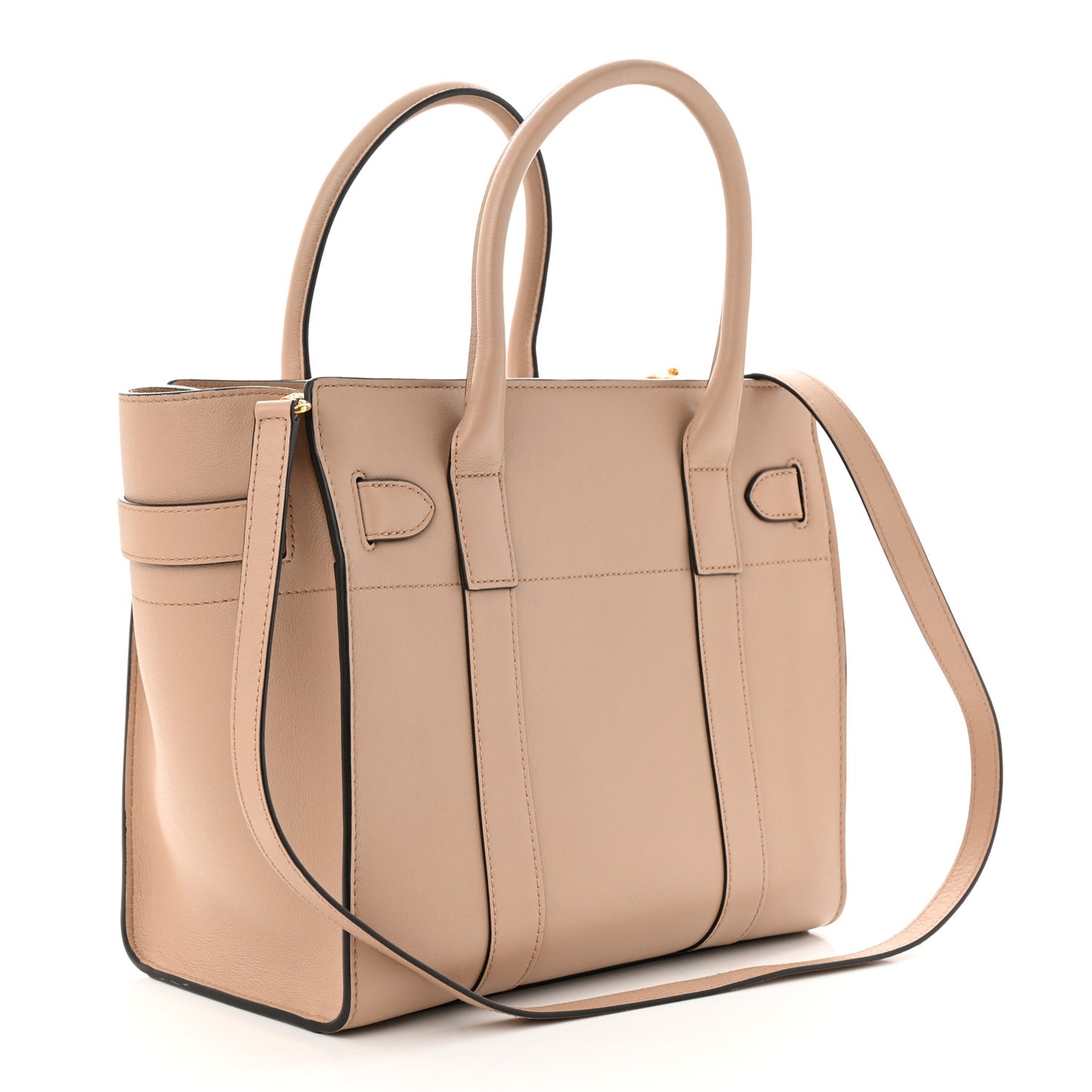 Micro Classic Grain Calfskin Small Bayswater Zip Tote Maple