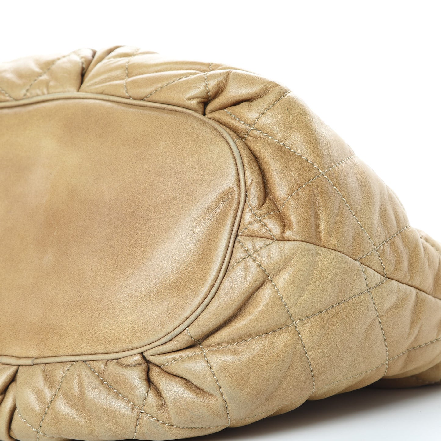 Lambskin Quilted Cloudy Bundle East West Tote Light Beige