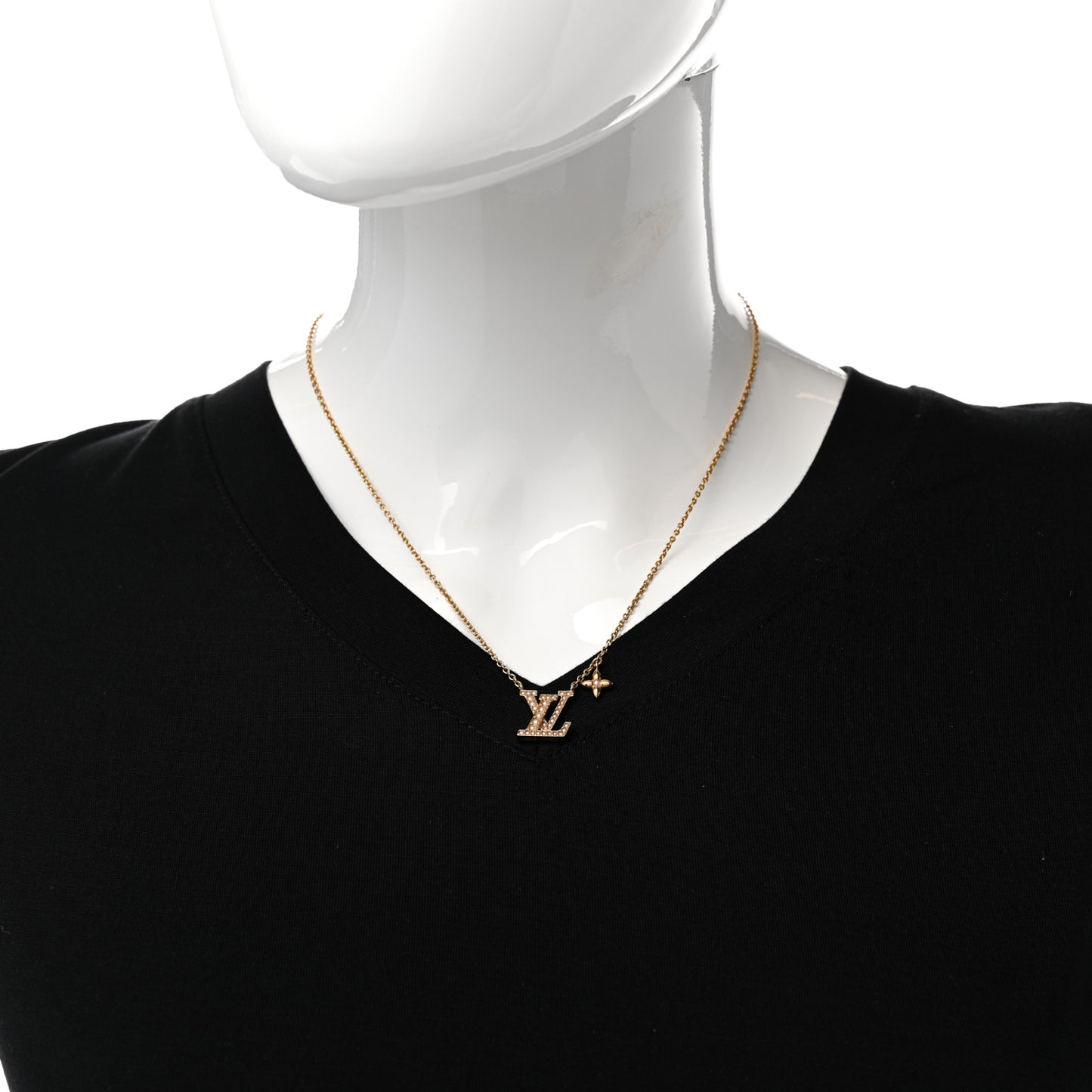 Pearl LV Iconic Necklace Gold