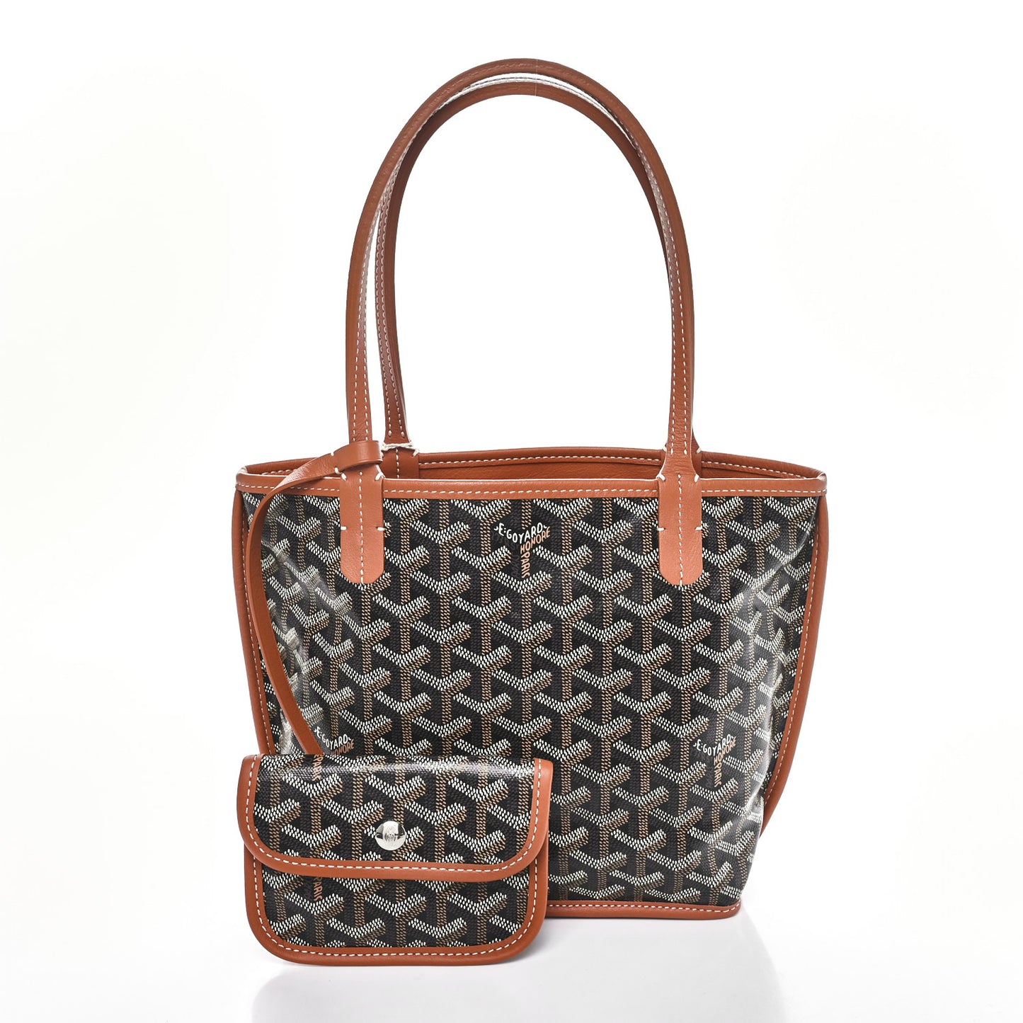 Goyardine Reversible Mini Anjou Black Gold