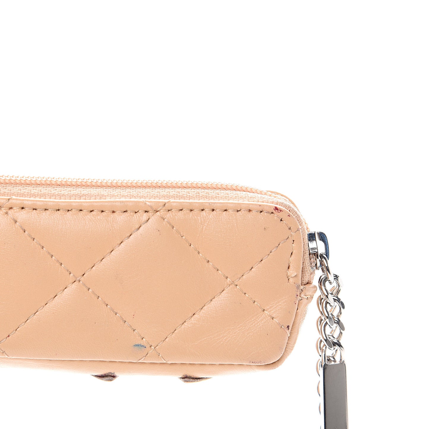 Calfskin Cambon Pencil Case Beige