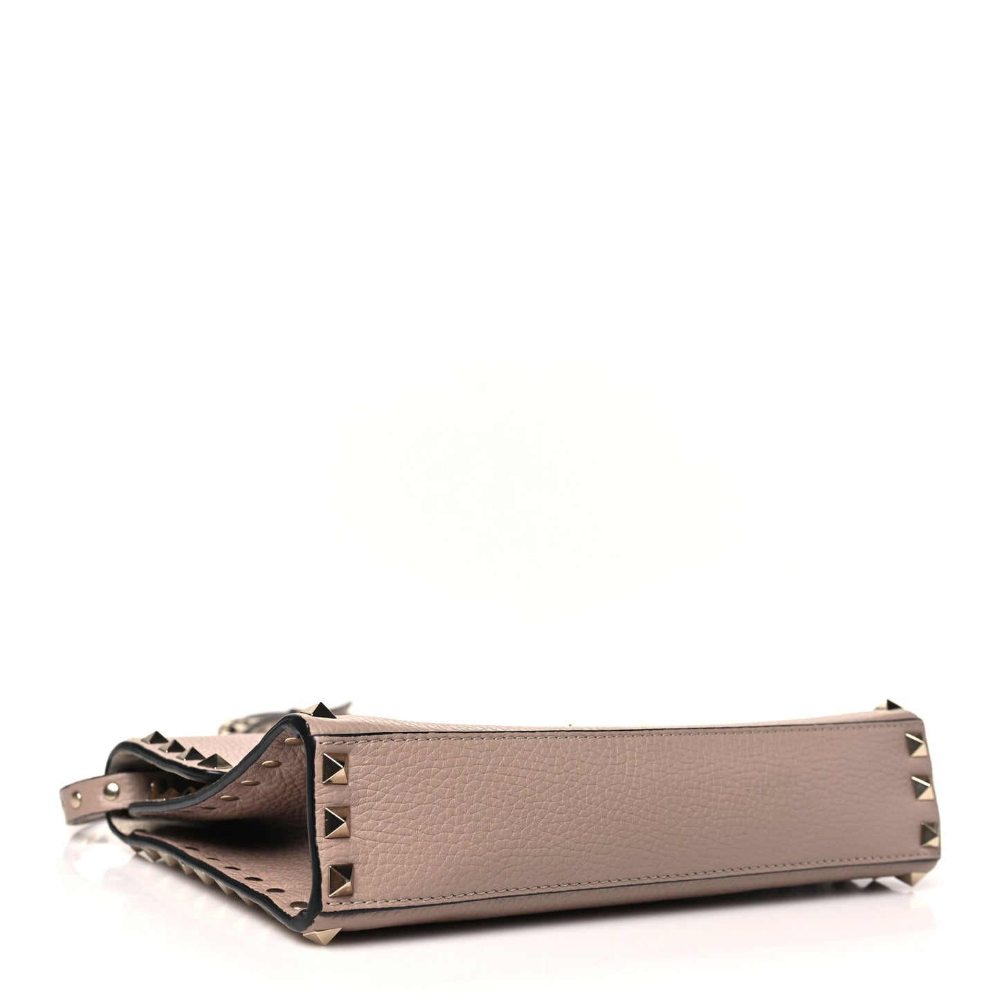 Pebbled Calfskin Medium Rockstud Flip Lock Crossbody Bag Loto