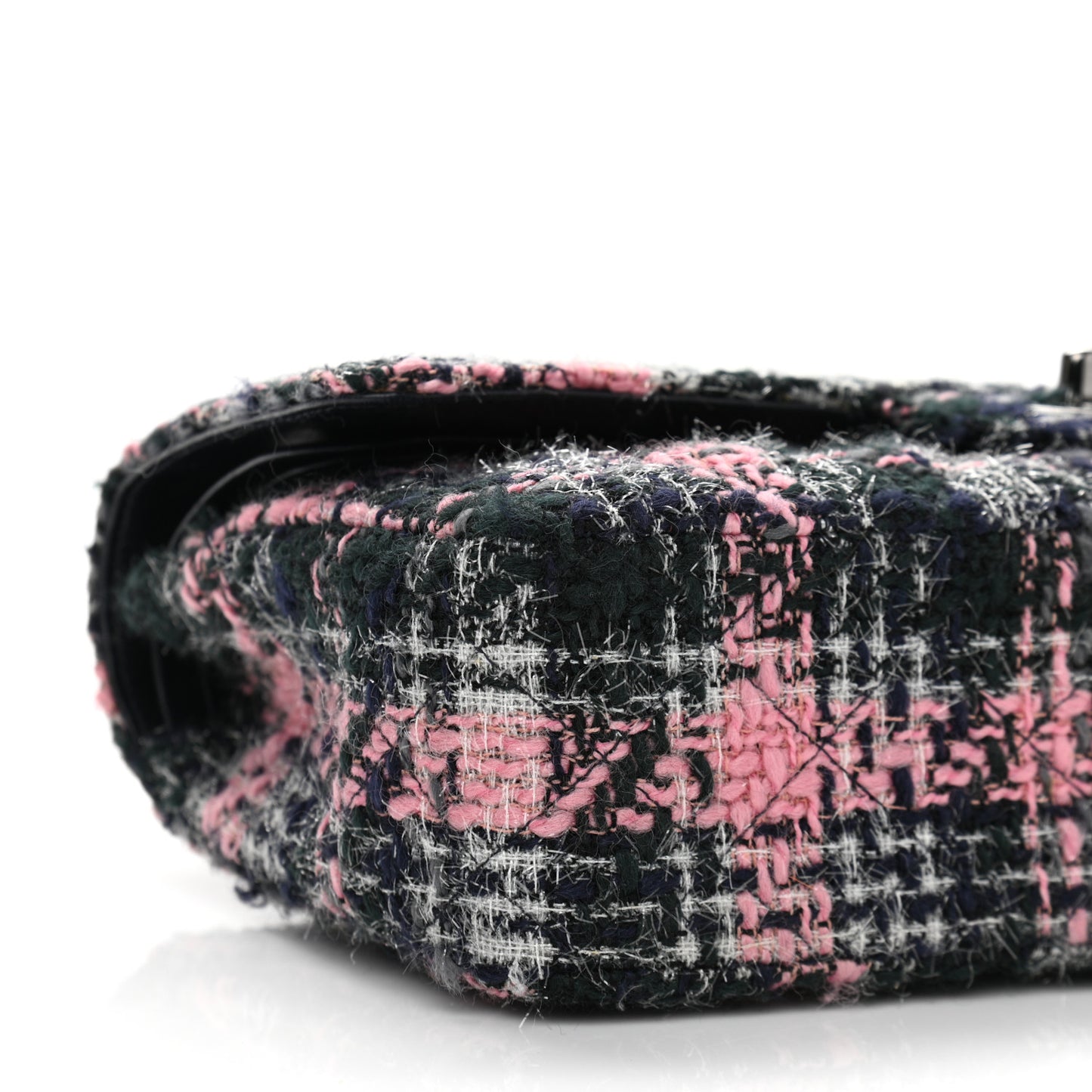 Tweed Quilted Medium Double Flap Multicolor