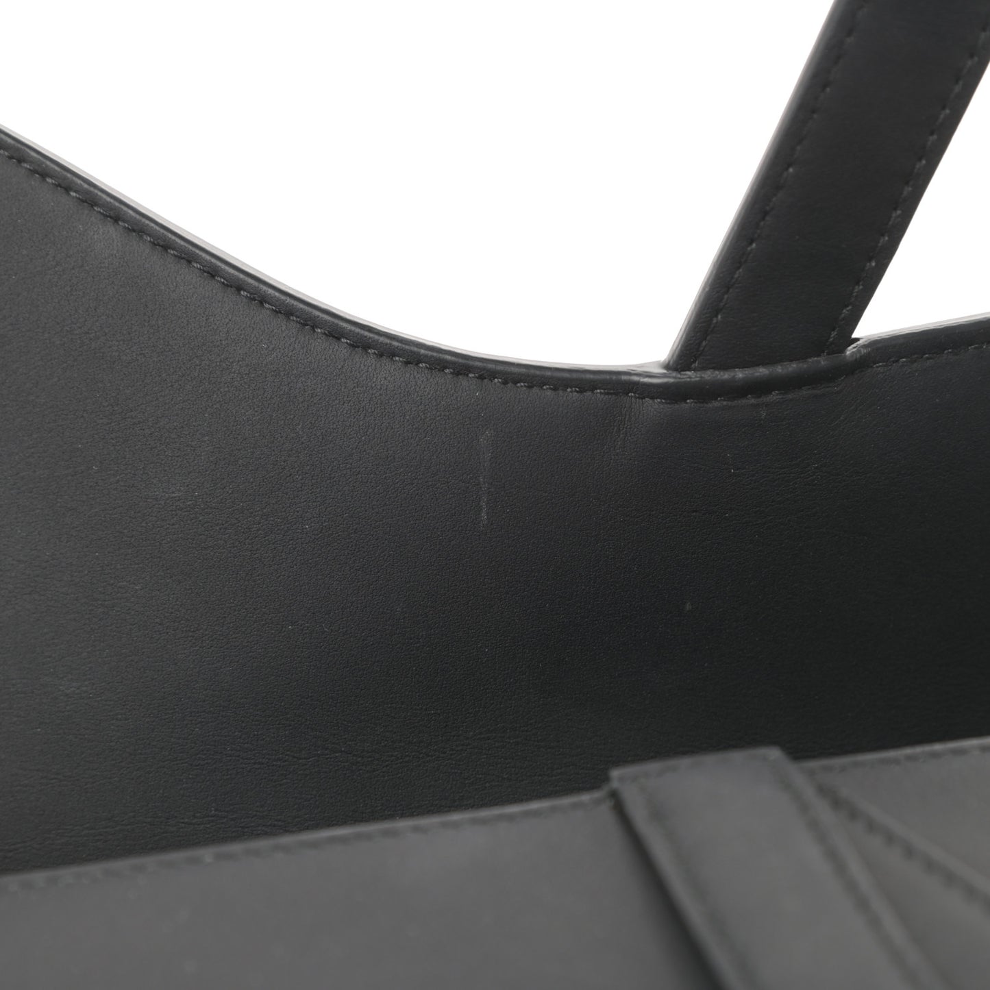 Ultra Matte Calfskin Saddle Bag Black