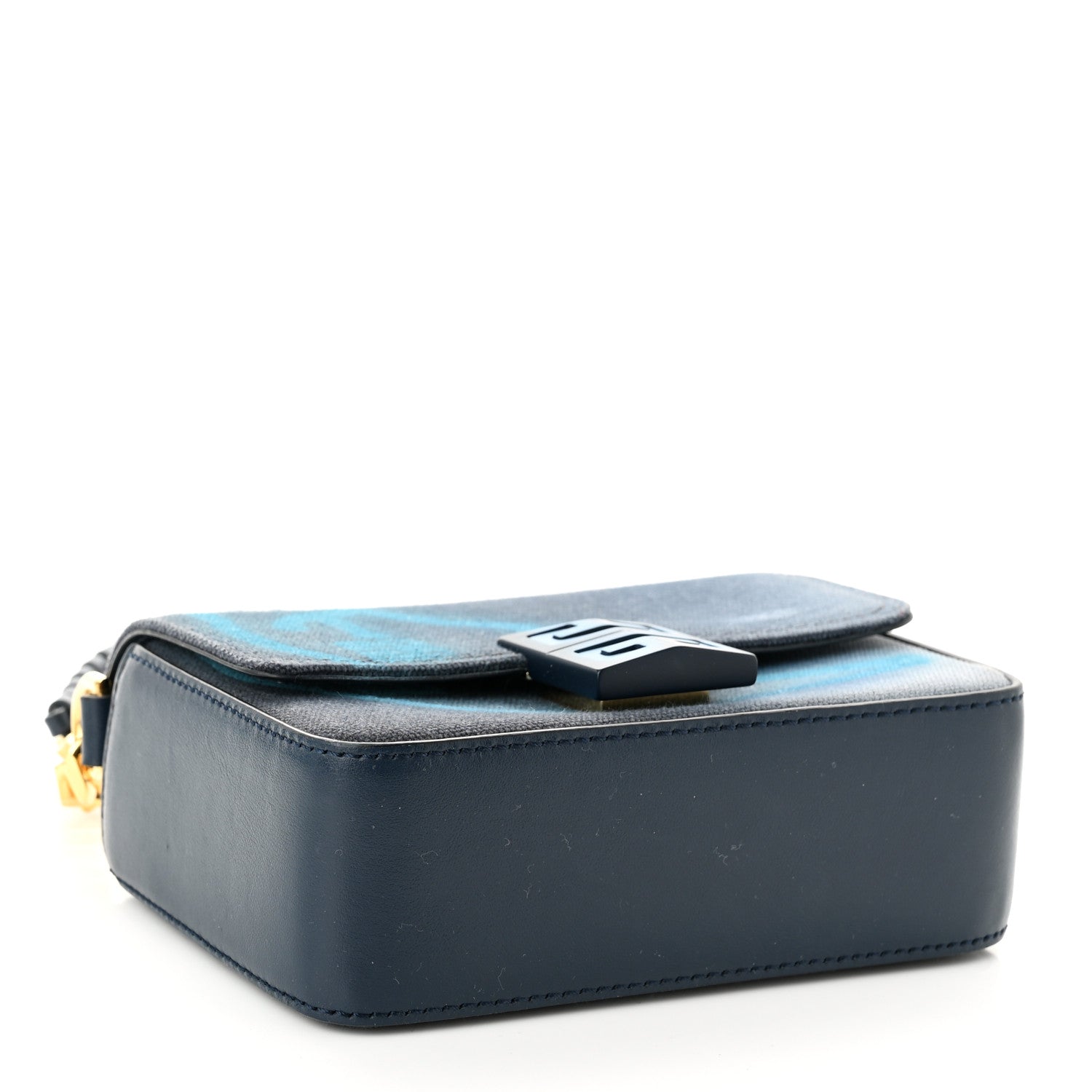 Givenchy x Chito Graffiti Effect Canvas Leather Small 4G Shoulder Bag Steel Blue 4 of 9