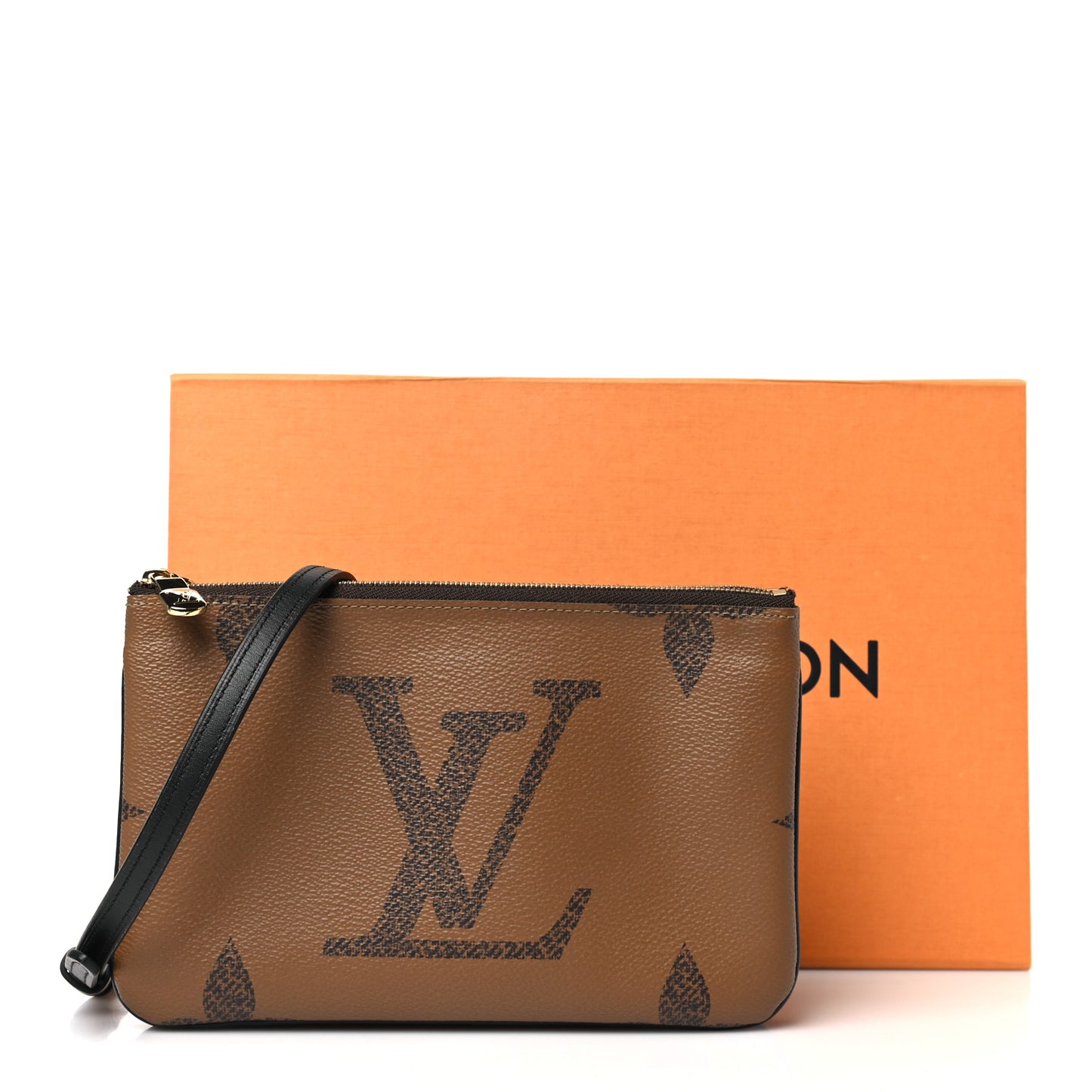 Reverse Monogram Giant Double Zip Pochette