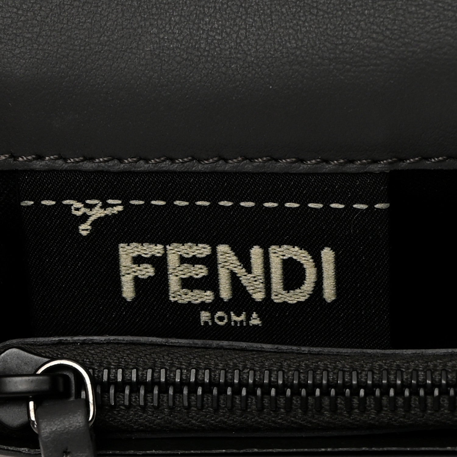 Fendi Vitello Century Elite Monster Eyes Continental Wallet Asfalto Graphite 9 of 9