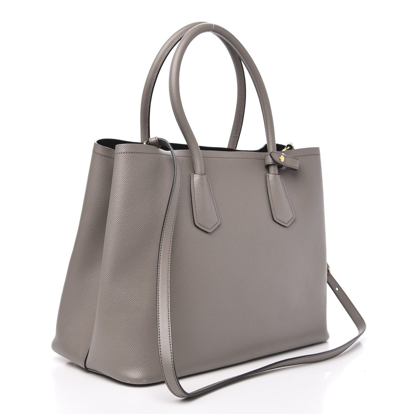 Saffiano Cuir Large Double Bag Argilla