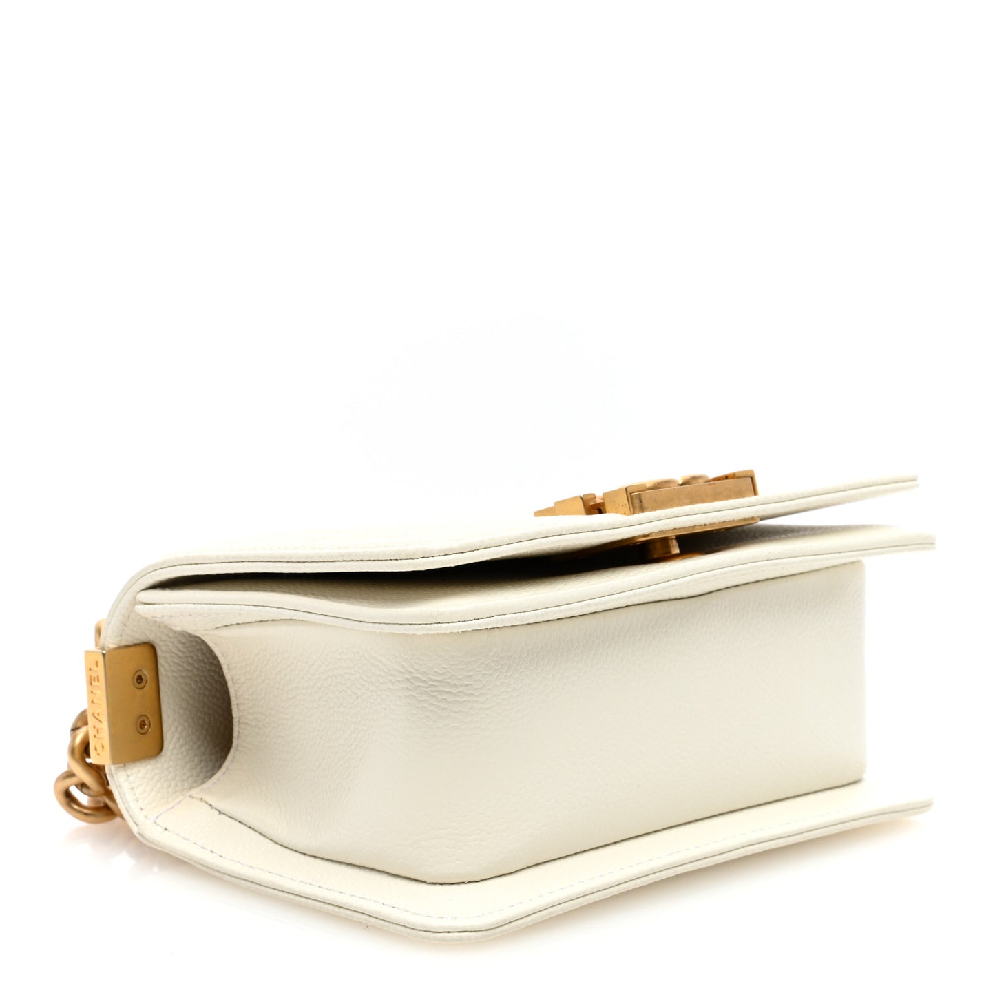 Caviar Quilted Mini Boy Flap White
