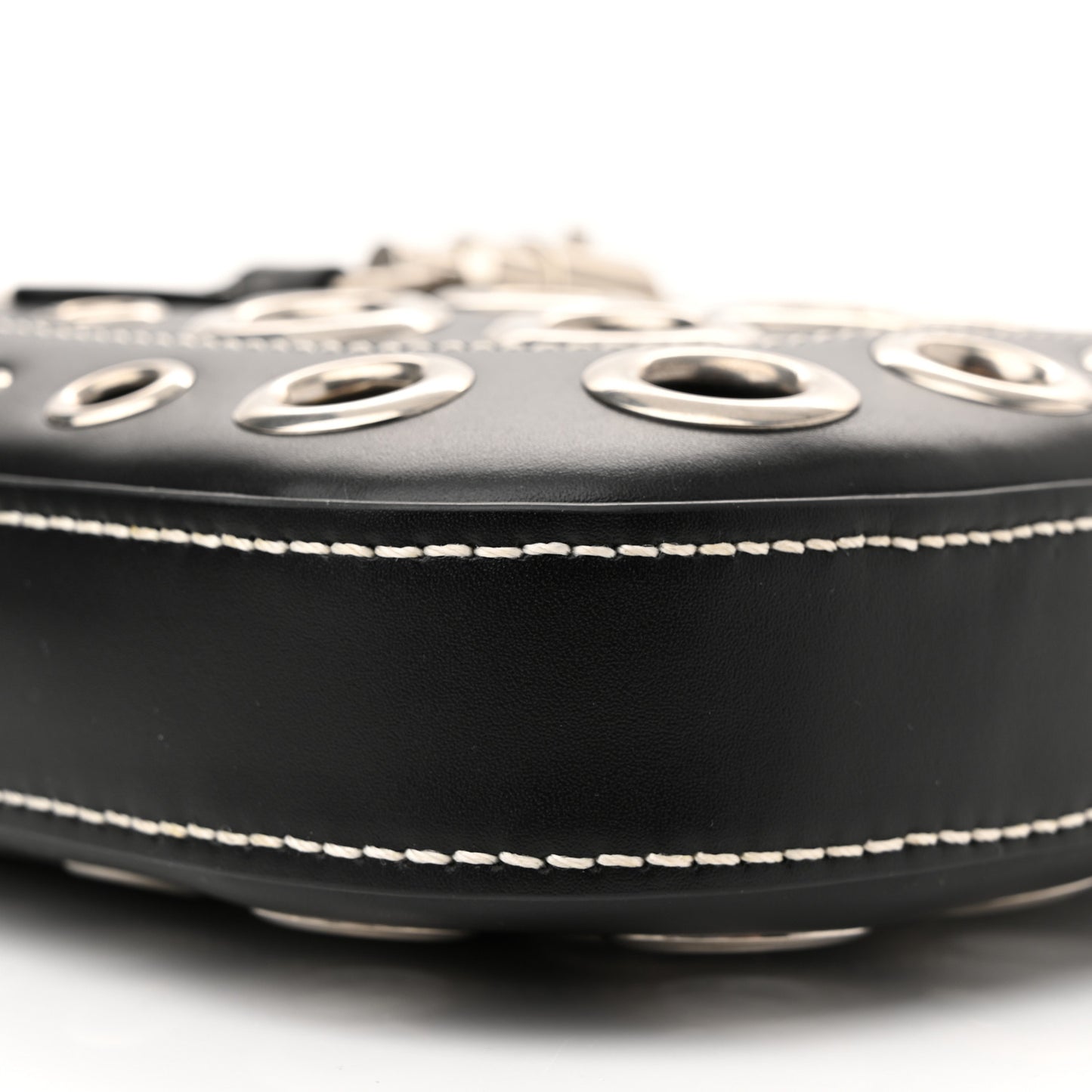 Calfskin Ha Ha Ha Jackie 1961 Eyelet Hobo Black
