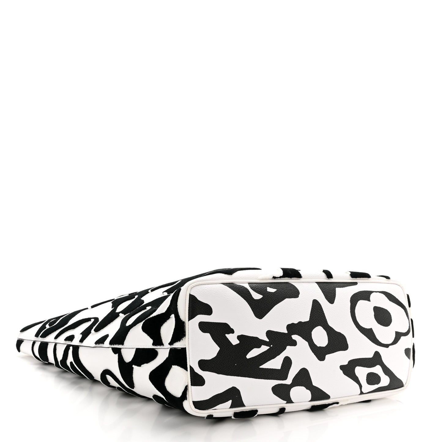 X UF Tufted Monogram Tufted Cabas White Black