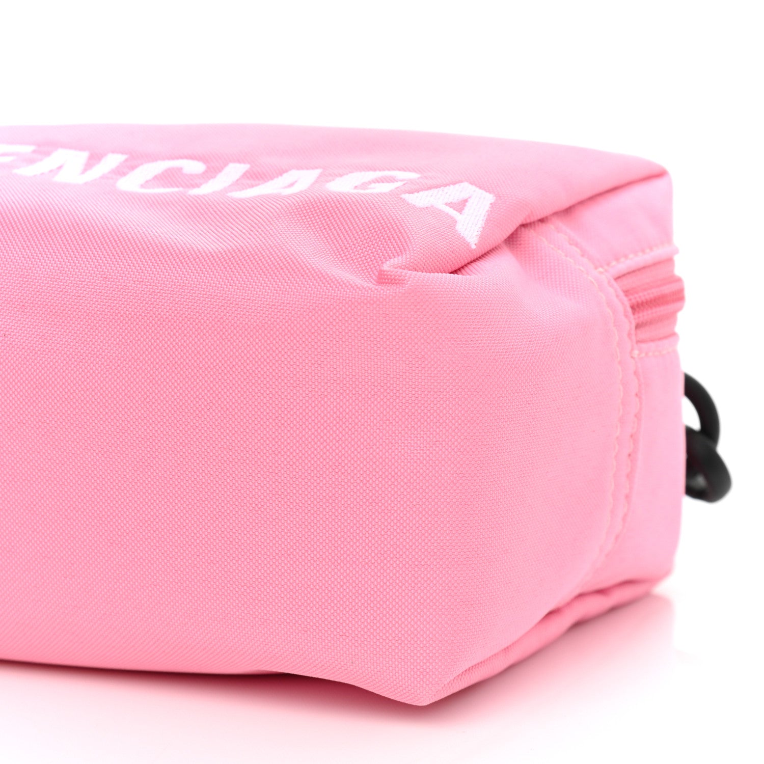 Balenciaga Recycled Sport Nylon Logo Embroidered Messenger Bag Pink White 10 of 10