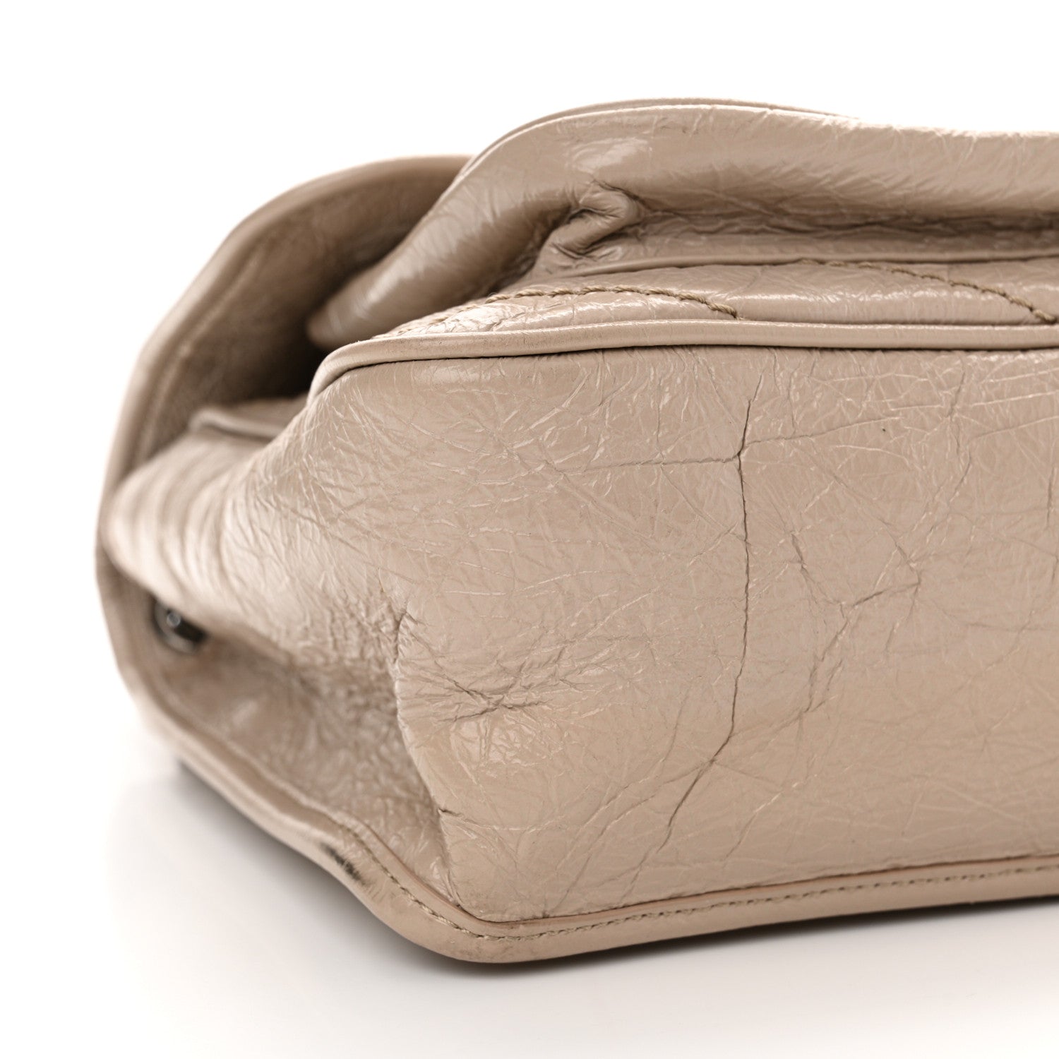 Saint Laurent Crinkled Calfskin Matelasse Monogram Medium Niki Chain Satchel Light Taupe 9 of 14