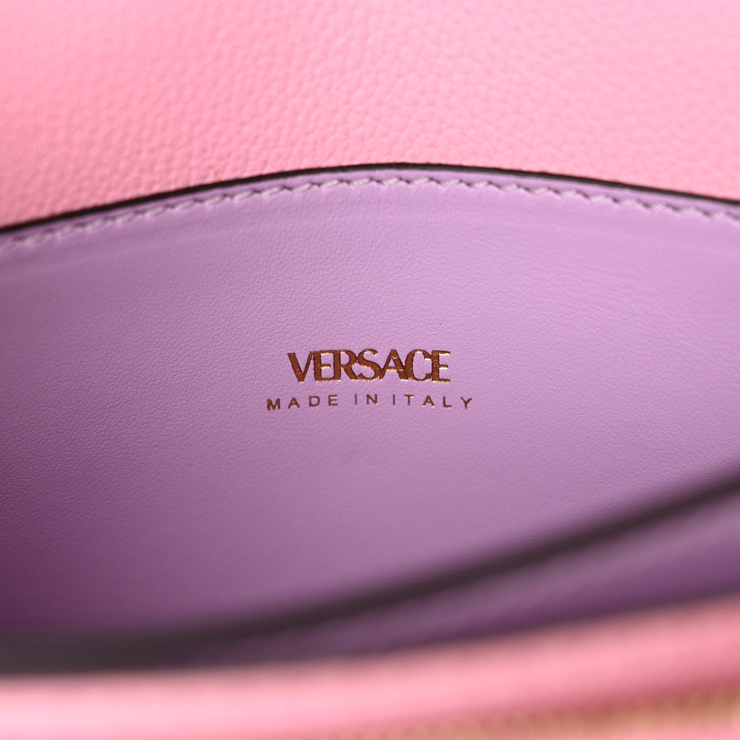Grained Calfskin La Medusa Shoulder Bag Pink