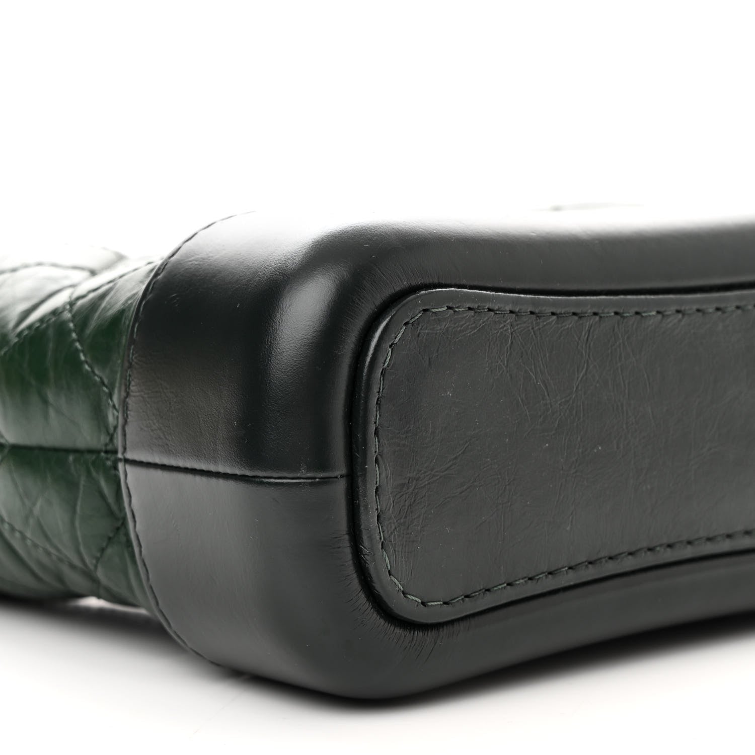 Chanel Aged Calfskin Quilted Small Gabrielle Hobo Dark Green 9 of 16