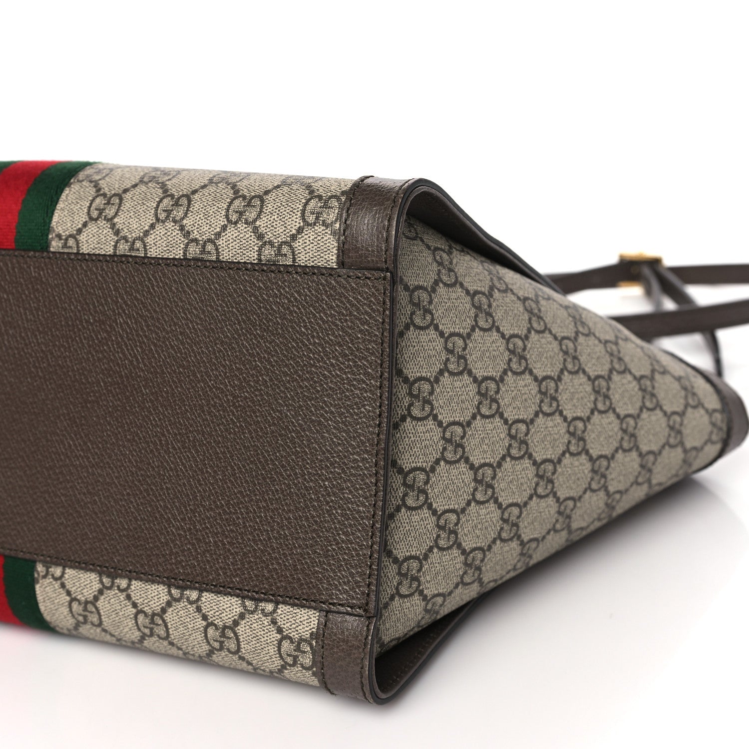 Gucci GG Supreme Monogram Web Medium Ophidia Tote Bag Brown 10 of 10