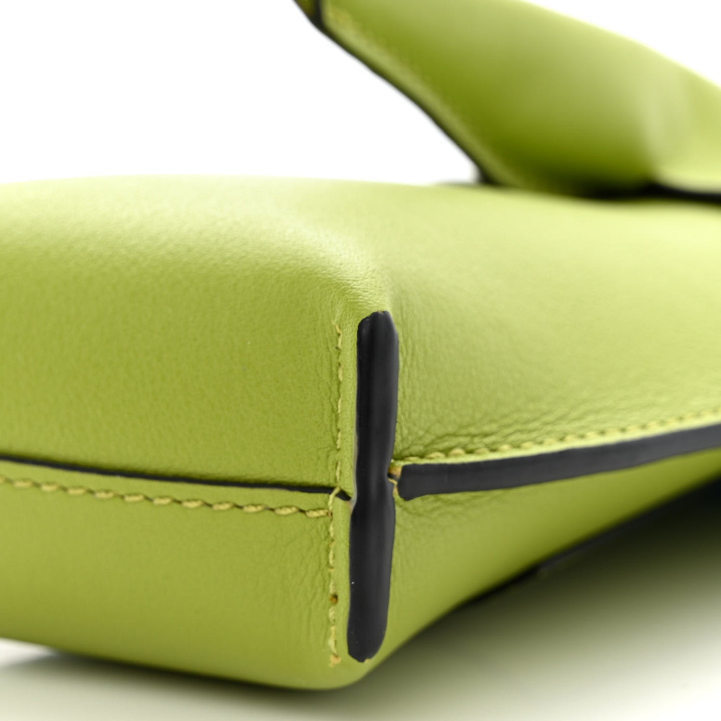 Calfskin Fringe Elephant Pouch Crossbody Bag Green