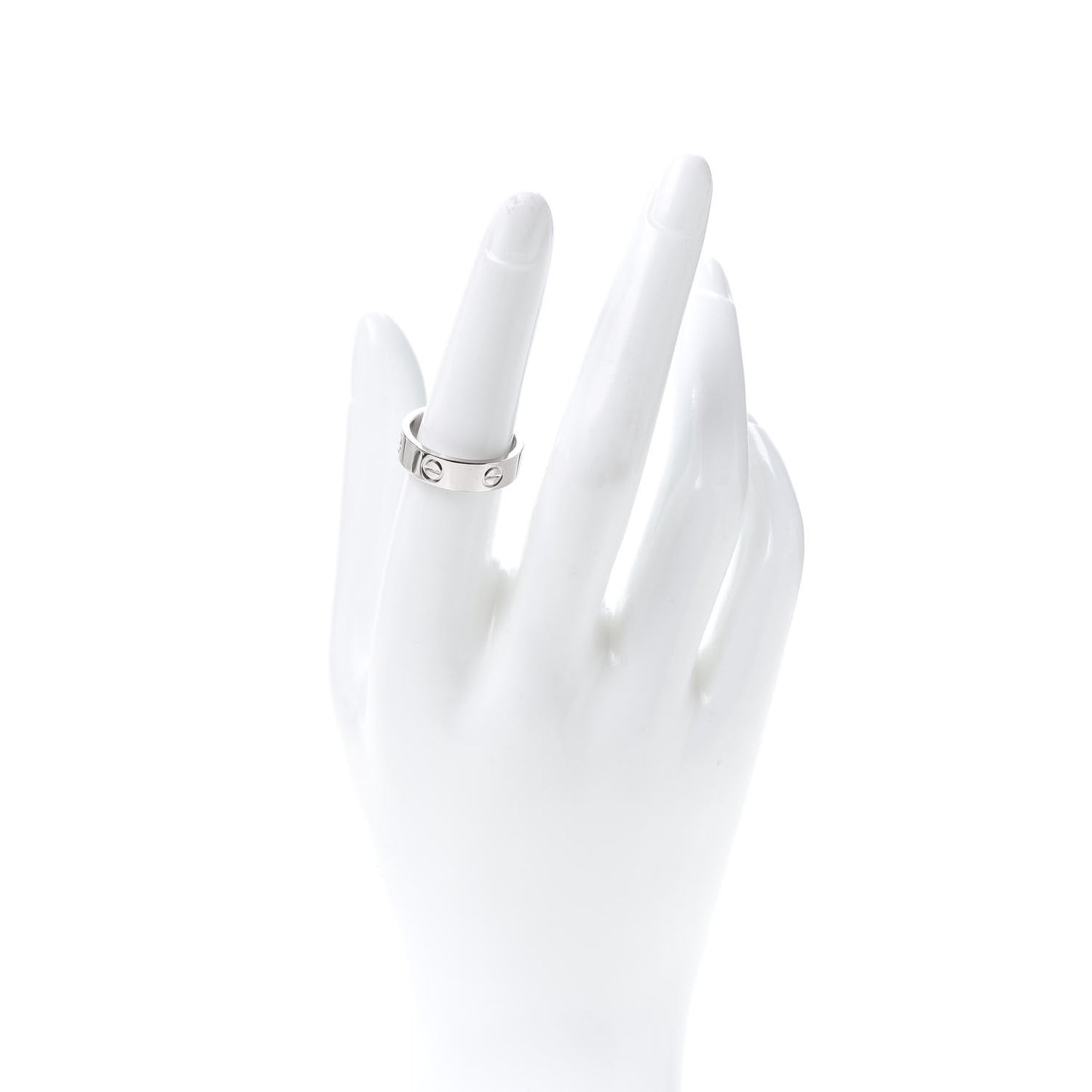 18K White Gold 5.5mm LOVE Ring 54 6.75