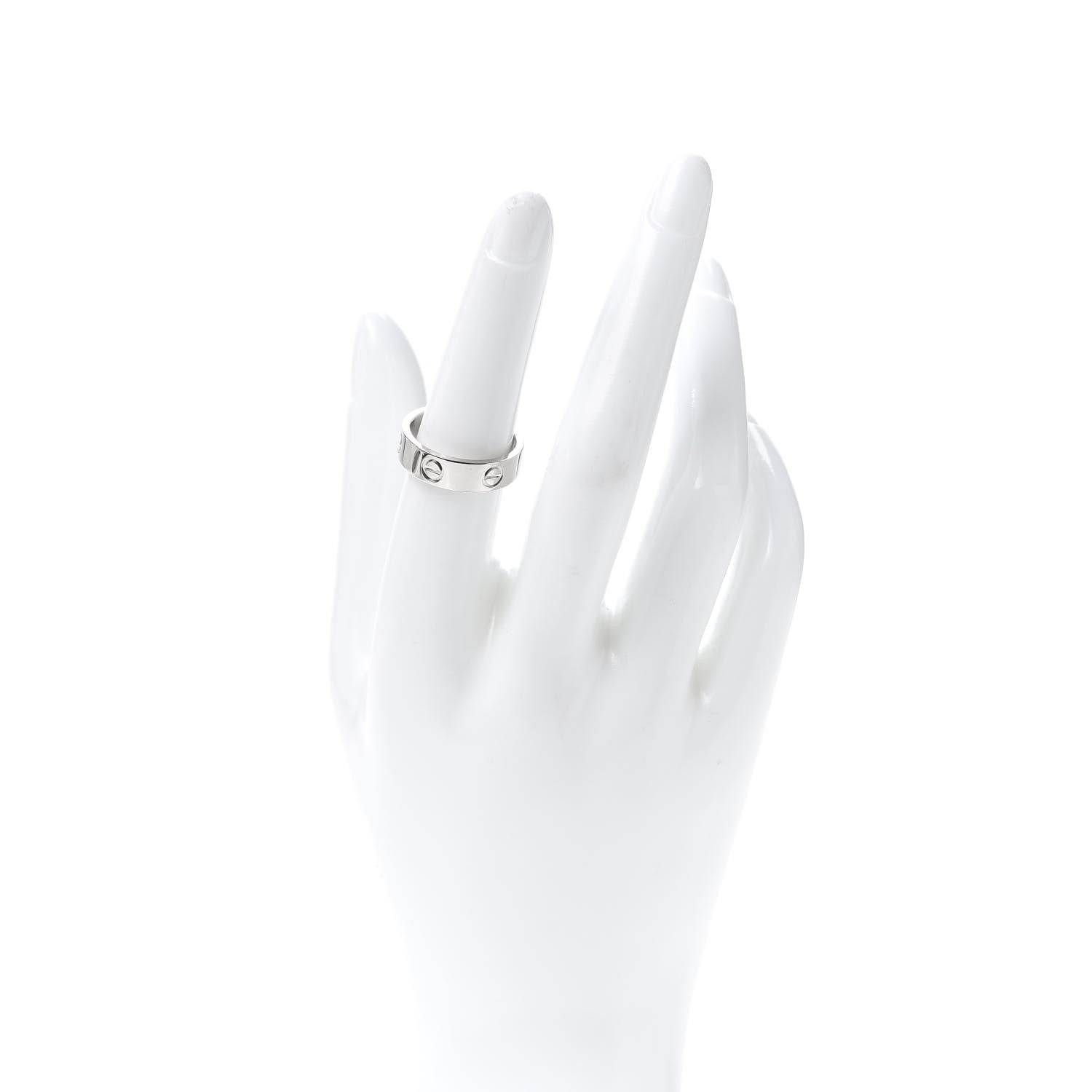 Cartier 18K White Gold 5.5mm LOVE Ring 54 6.75 2 of 5
