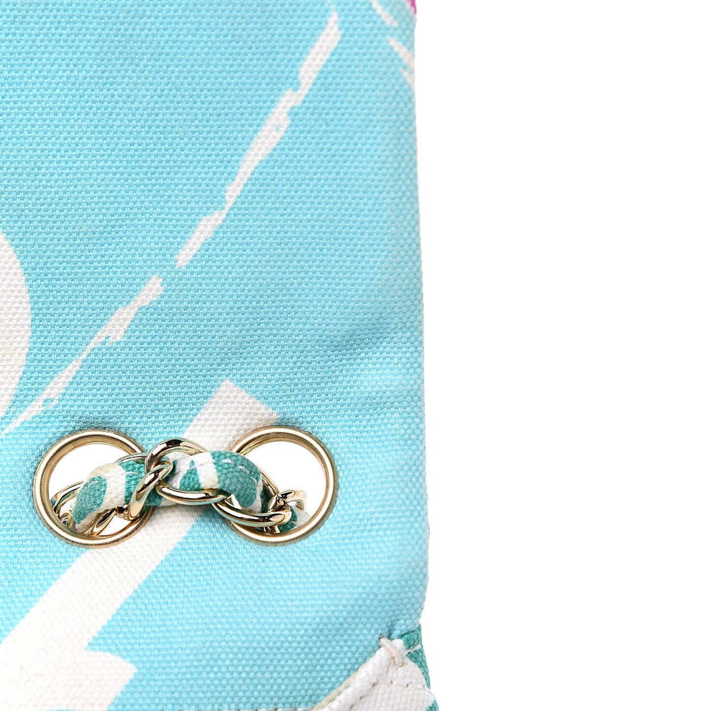 Canvas Small Printed Eiffel Tower Flap Bag Blue