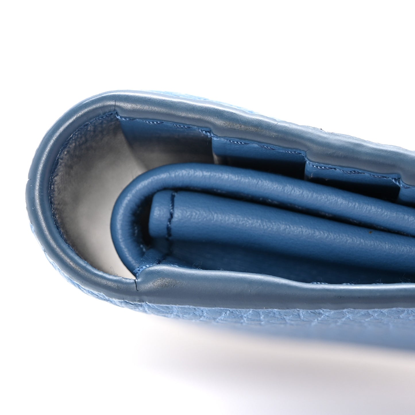 Vitello Daino Small Bi-Fold Wallet Mare