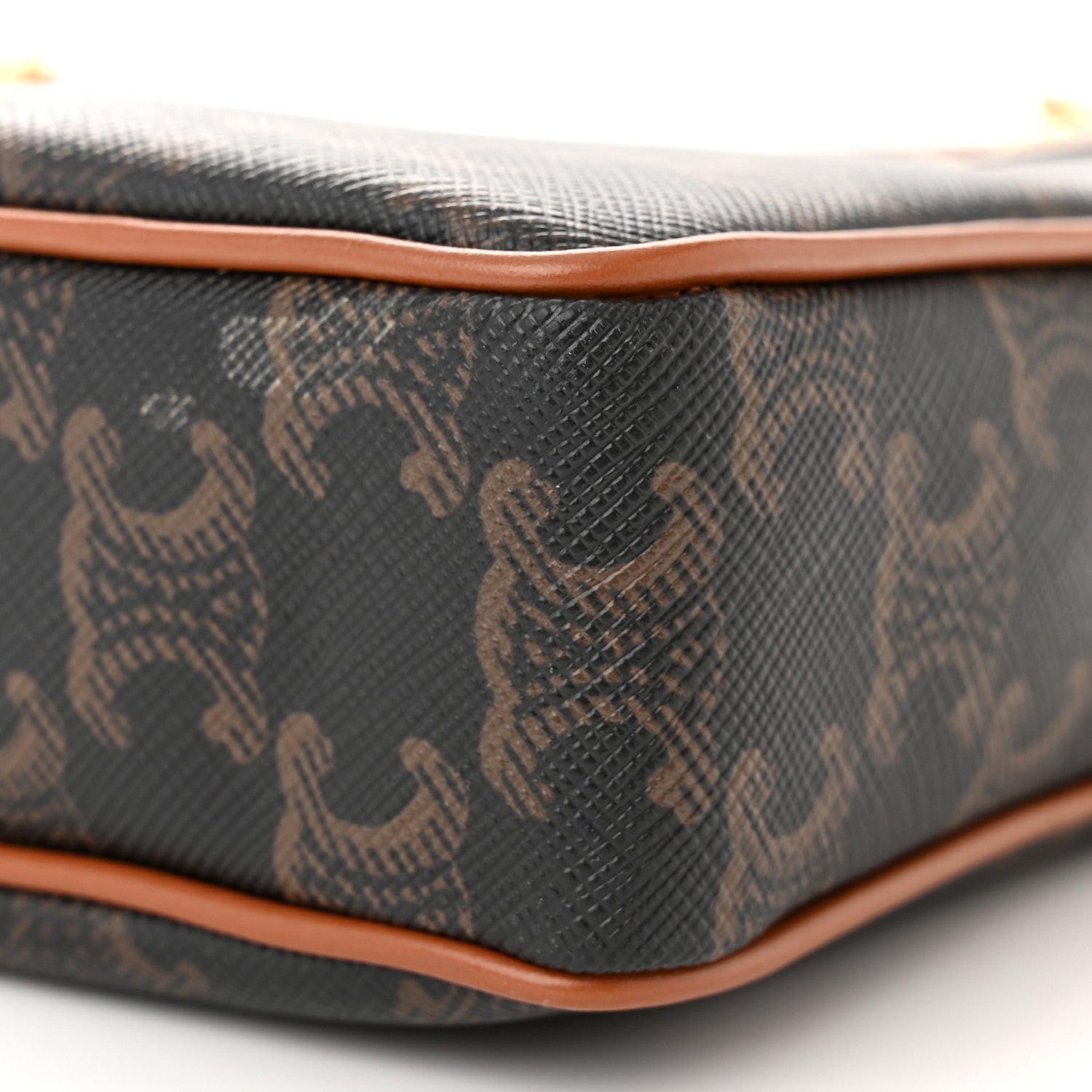 Celine Triomphe Canvas Calfskin Medium Patapans Tan 11 of 11