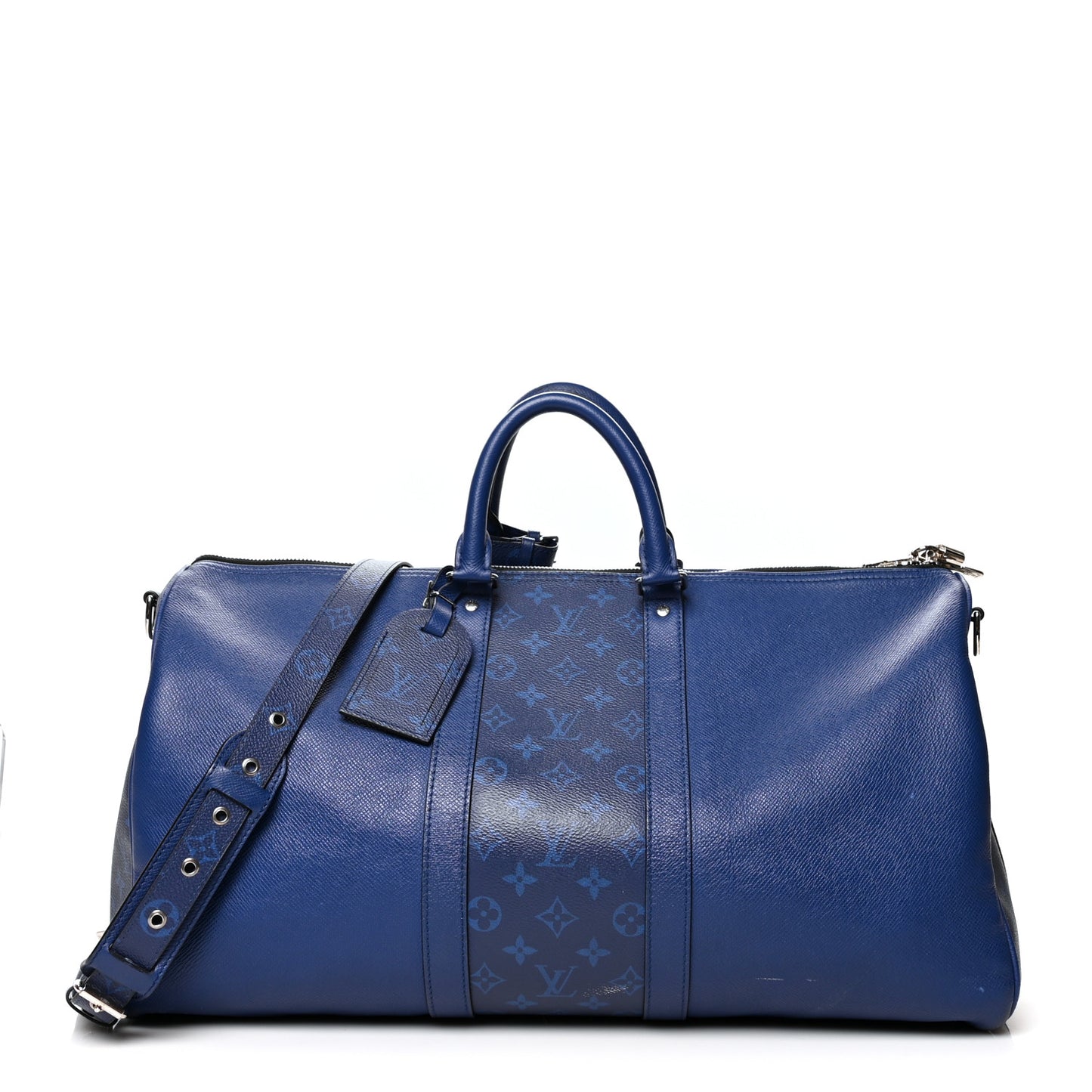 Taiga Monogram Eclipse Keepall Bandouliere 50 Pacific Blue